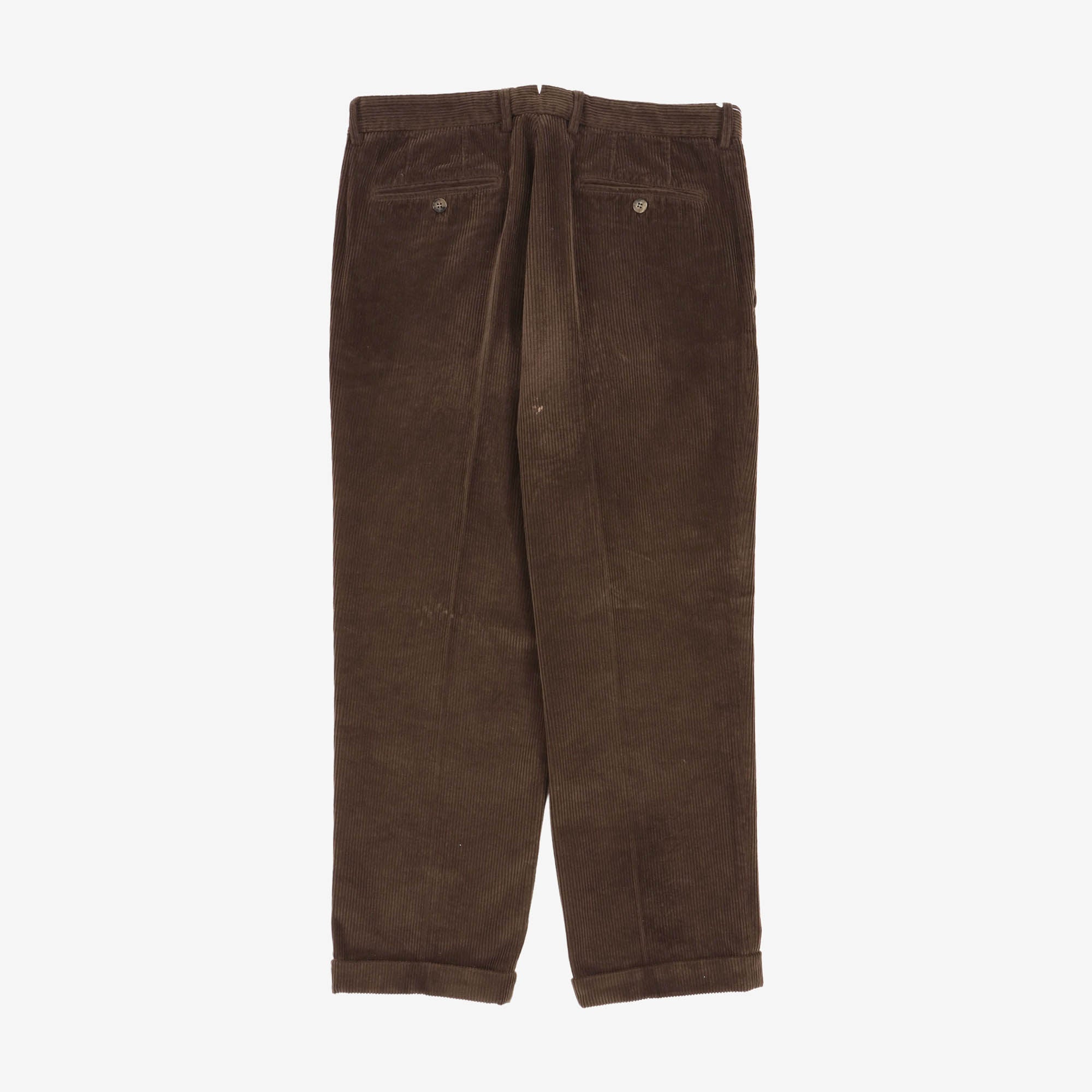 Pleated Corduroy Trousers (32W X 27L)