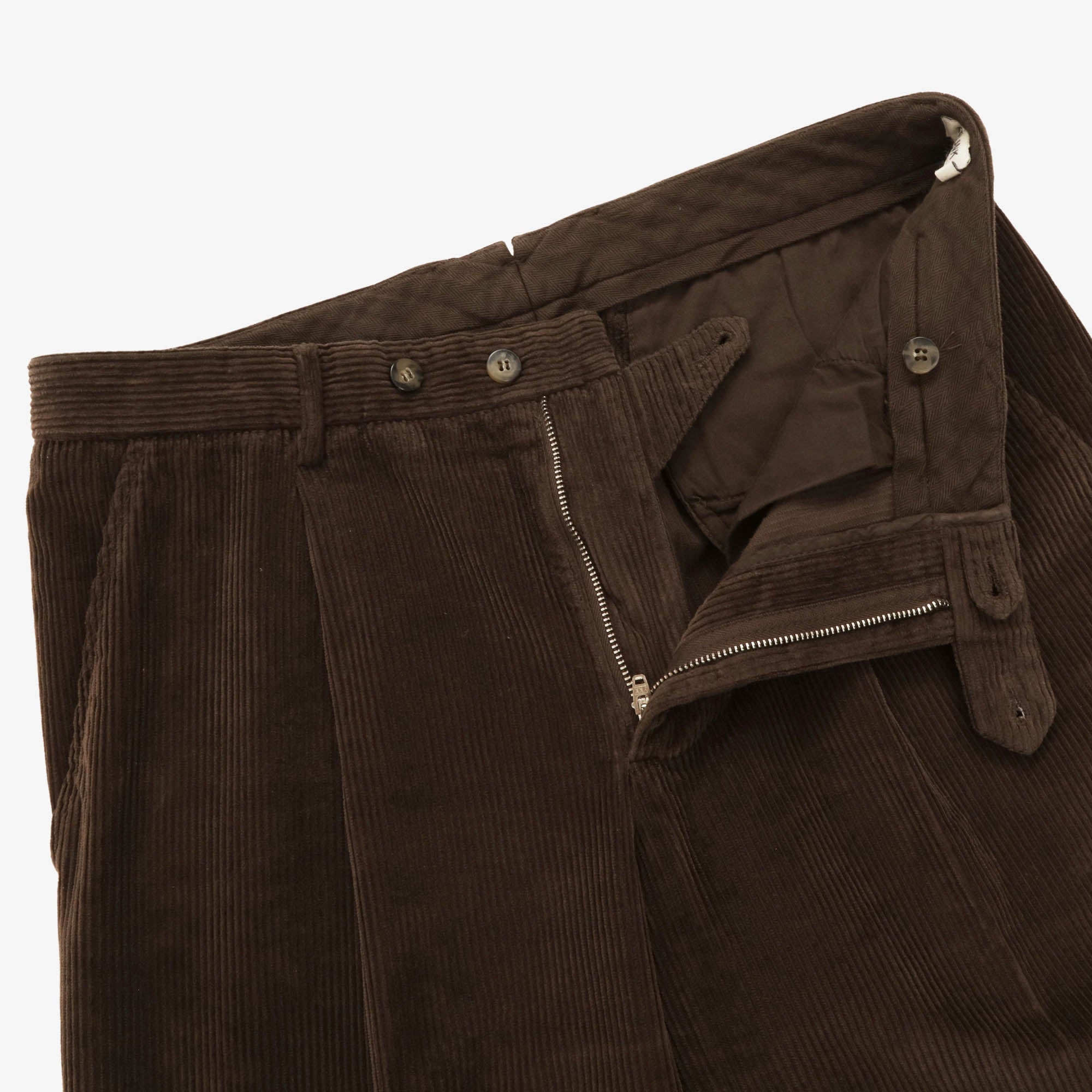 Pleated Corduroy Trousers (32W X 27L)