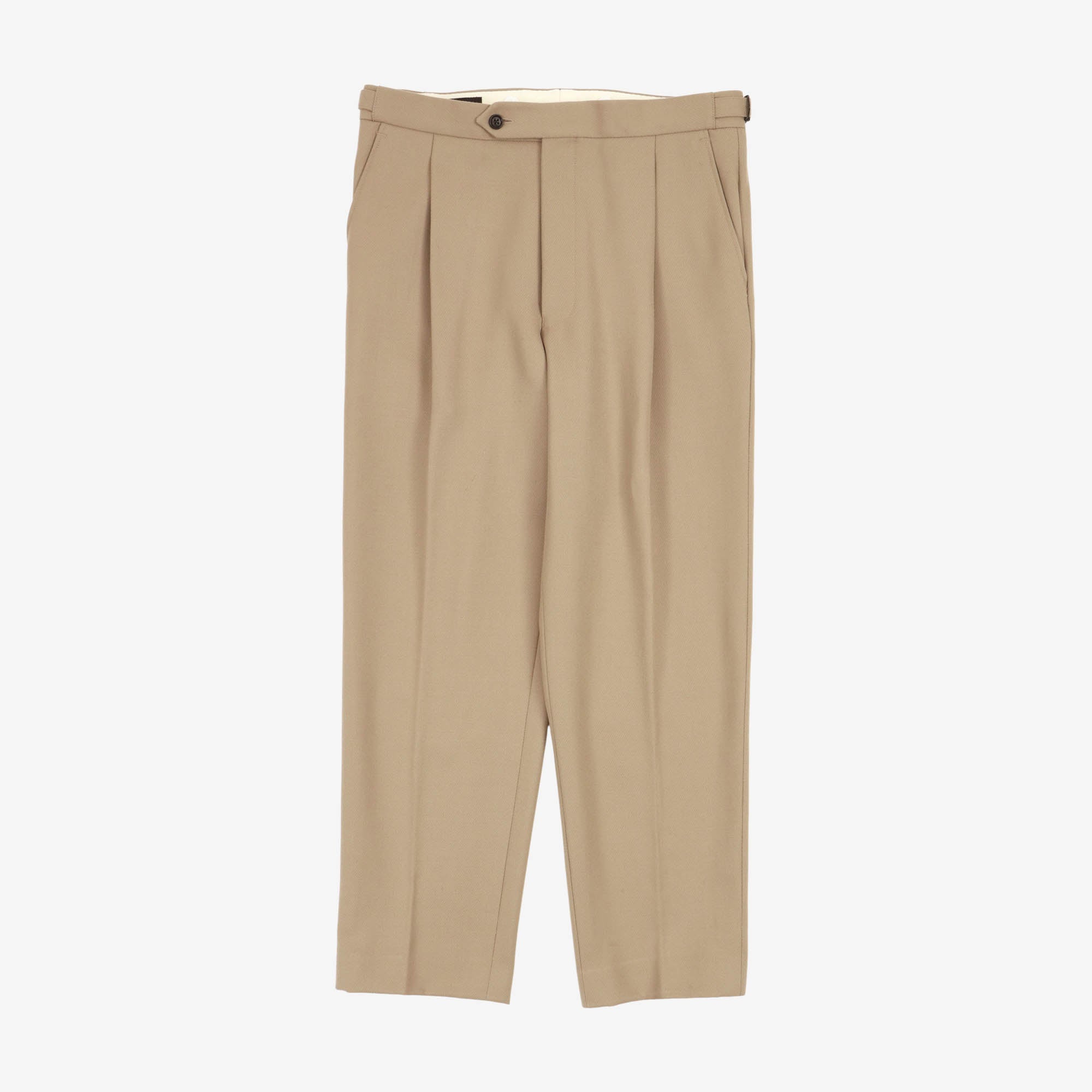 Wool Pleated Trousers (32W X 27L)