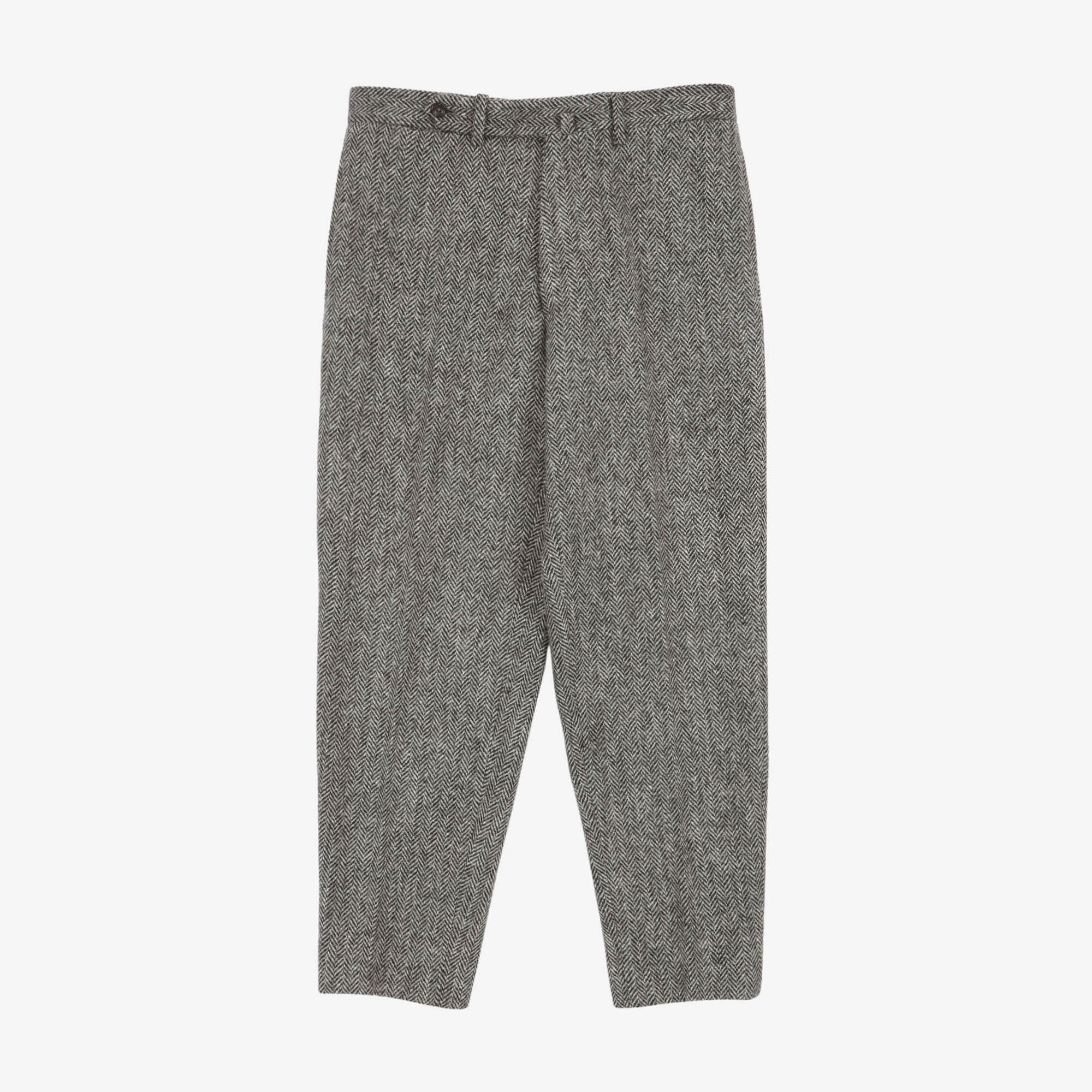 Herringbone Wool Tweed Trousers (32W X 28L)