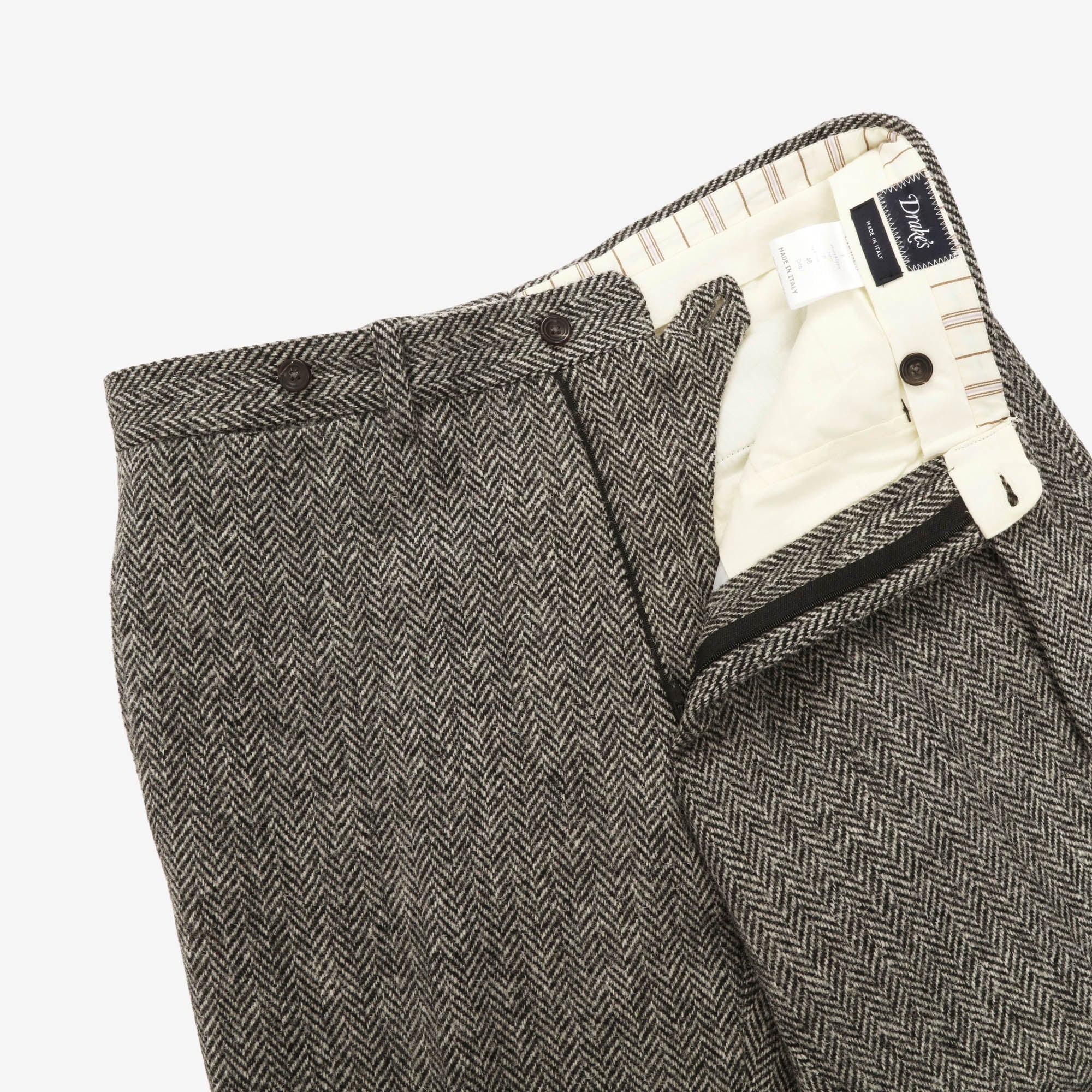 Herringbone Wool Tweed Trousers (32W X 28L)