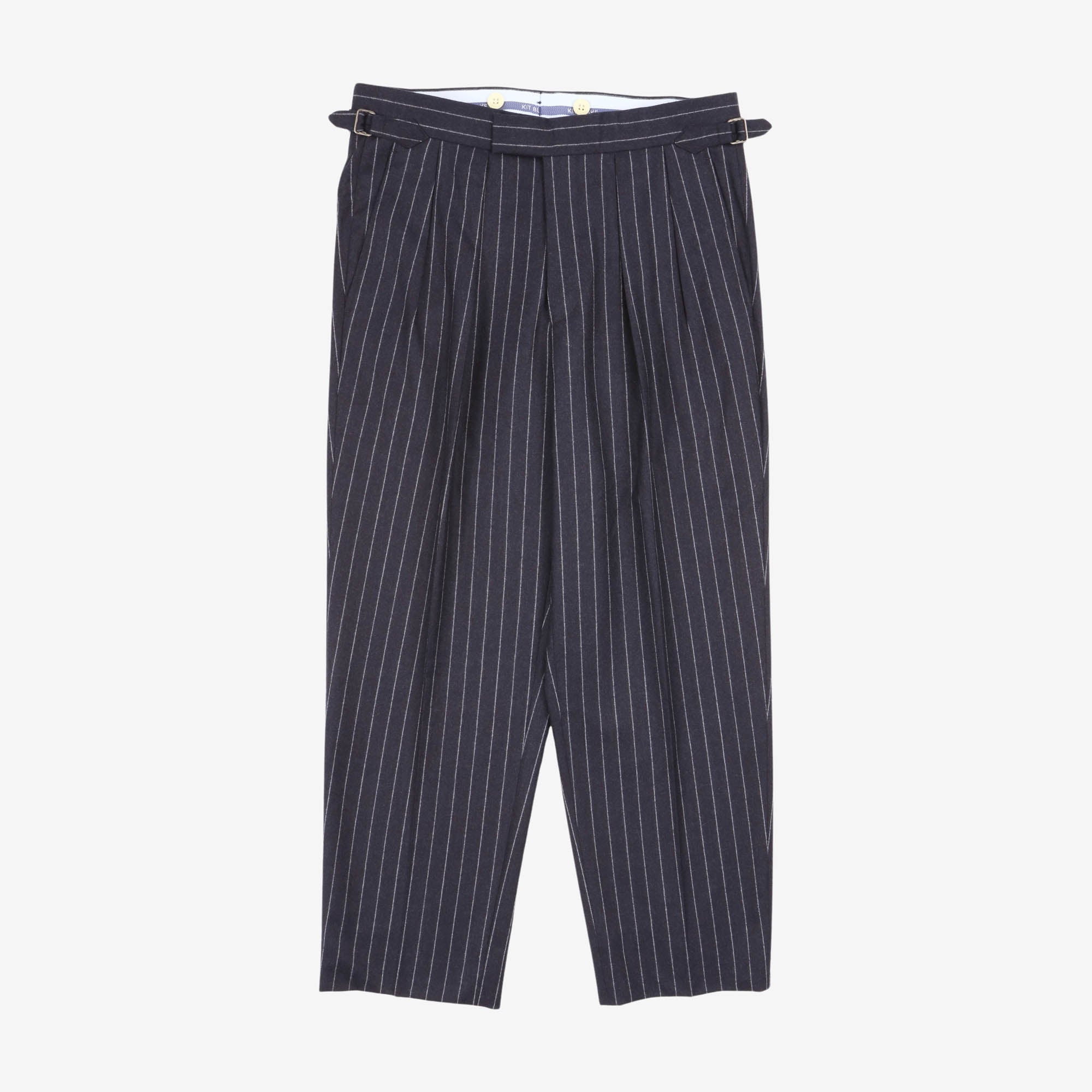 Grant Chalkstripe Wool Flannel Trousers (32W X 27L)