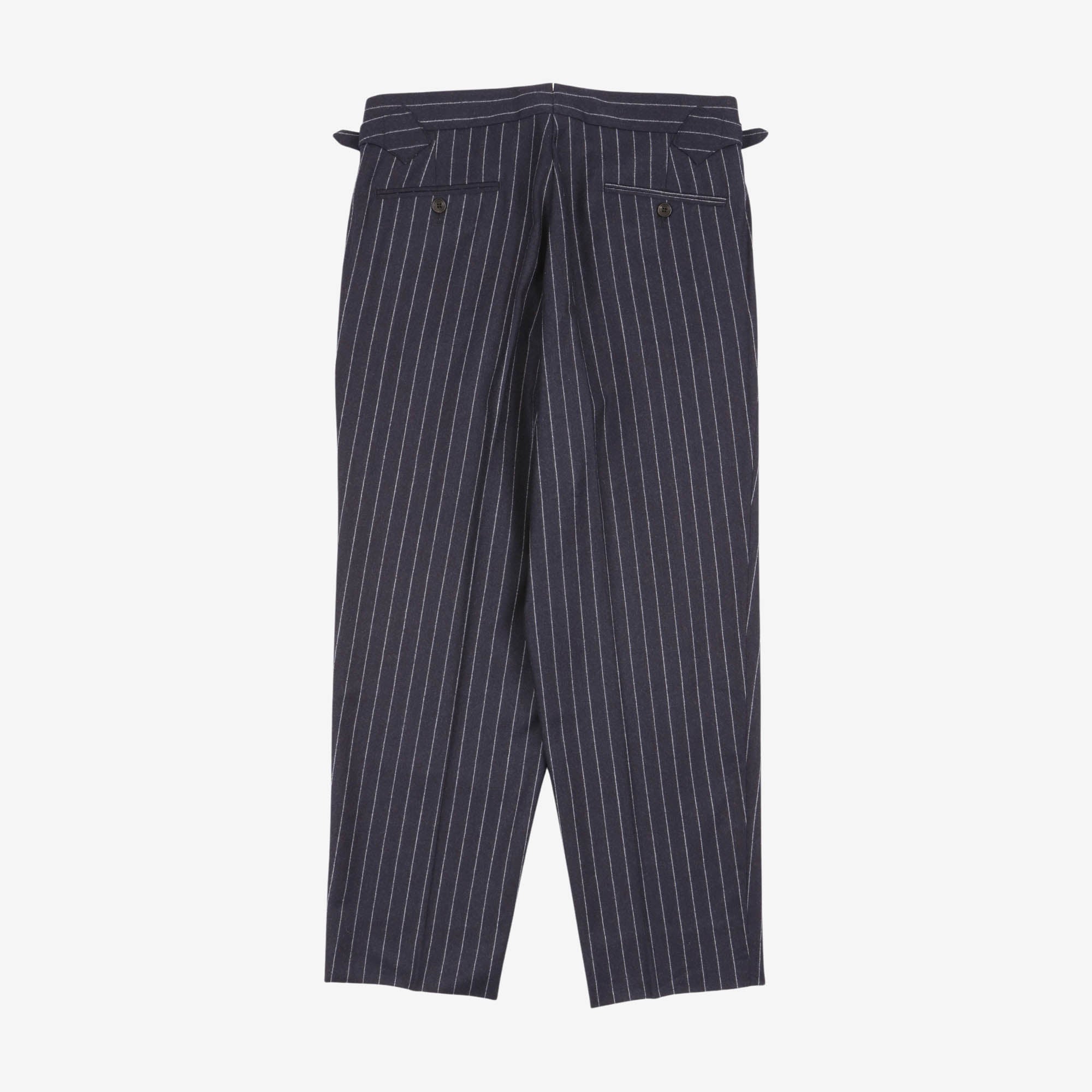 Grant Chalkstripe Wool Flannel Trousers (32W X 27L)
