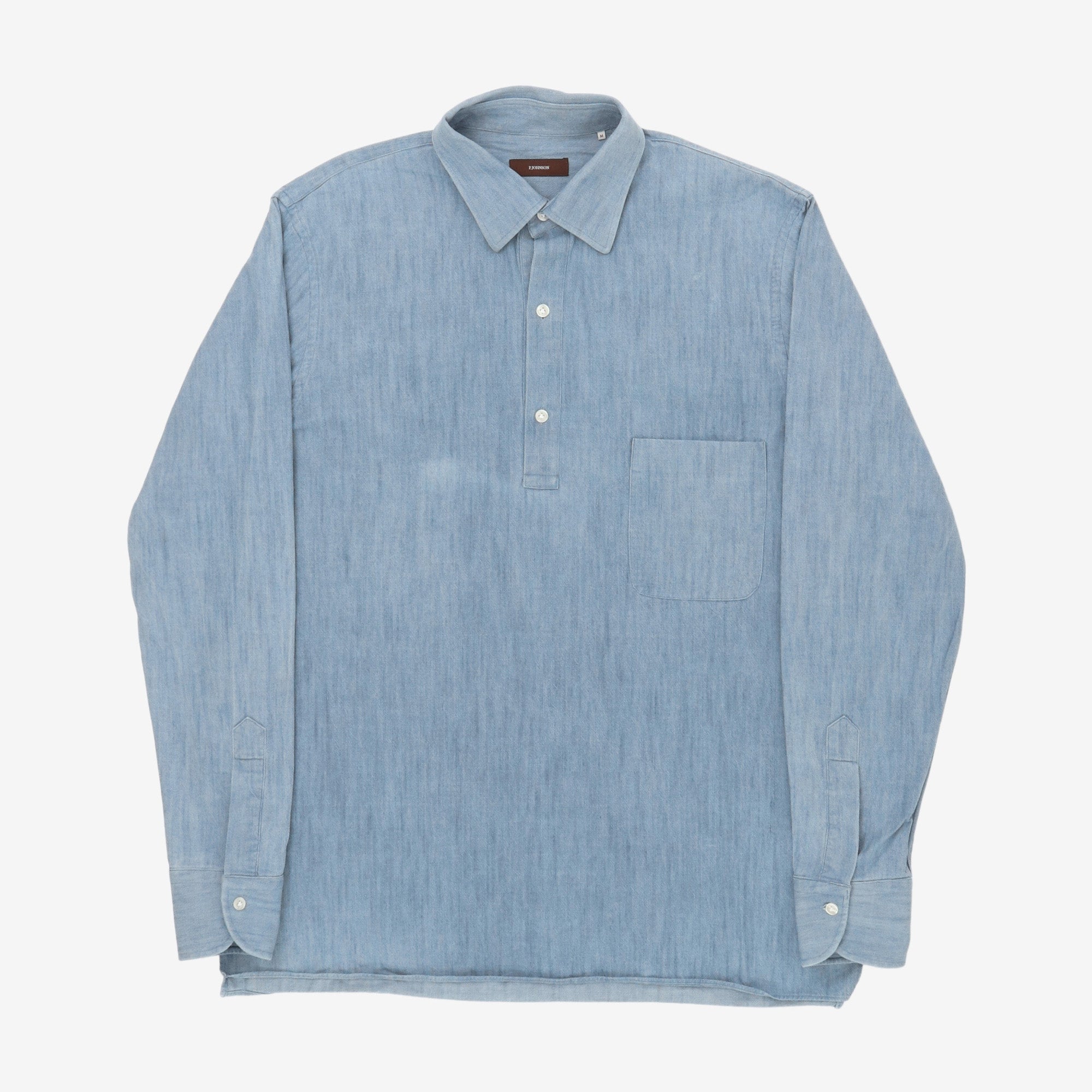 Mid Denim Popover Shirt