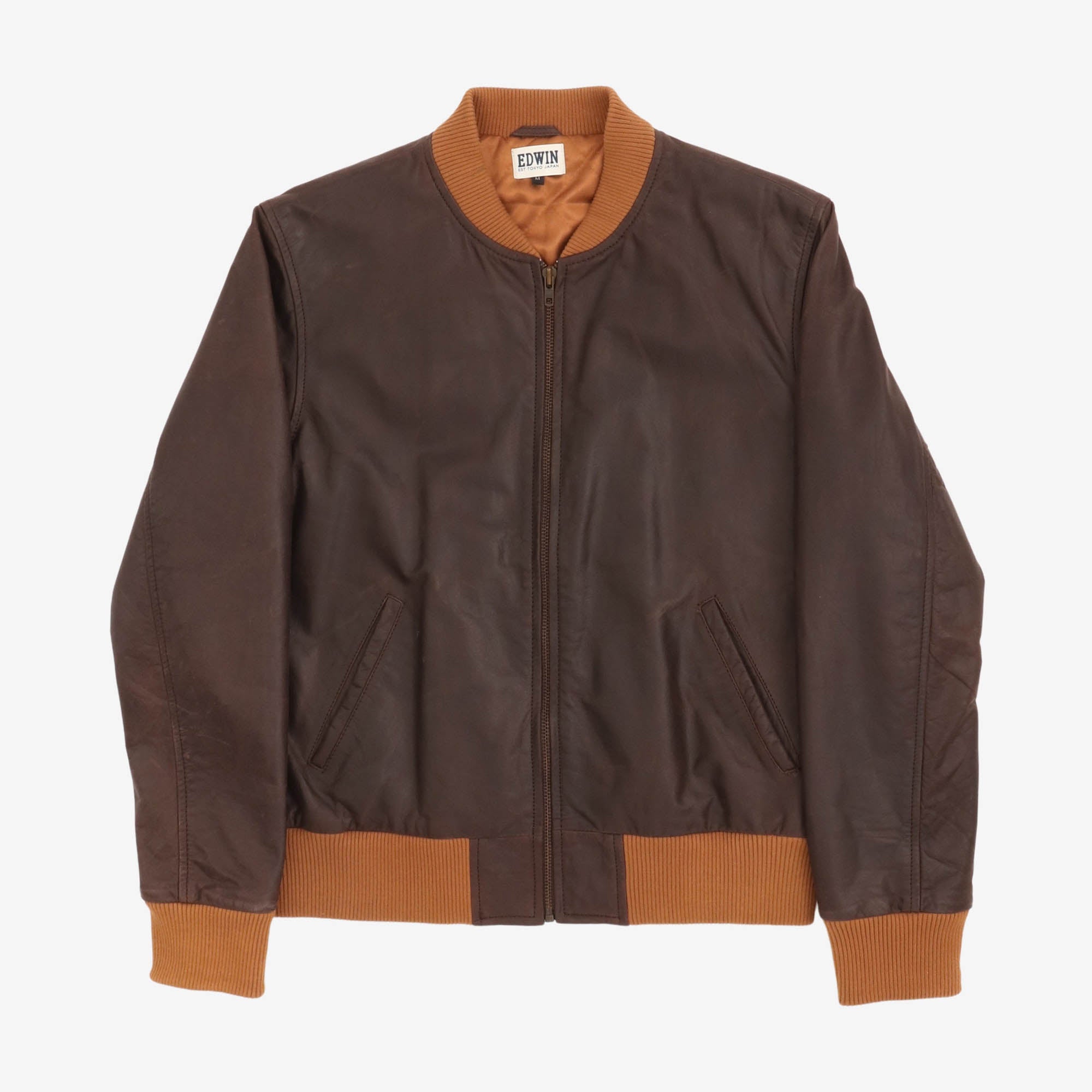 Leather Tour Bomber Jacket