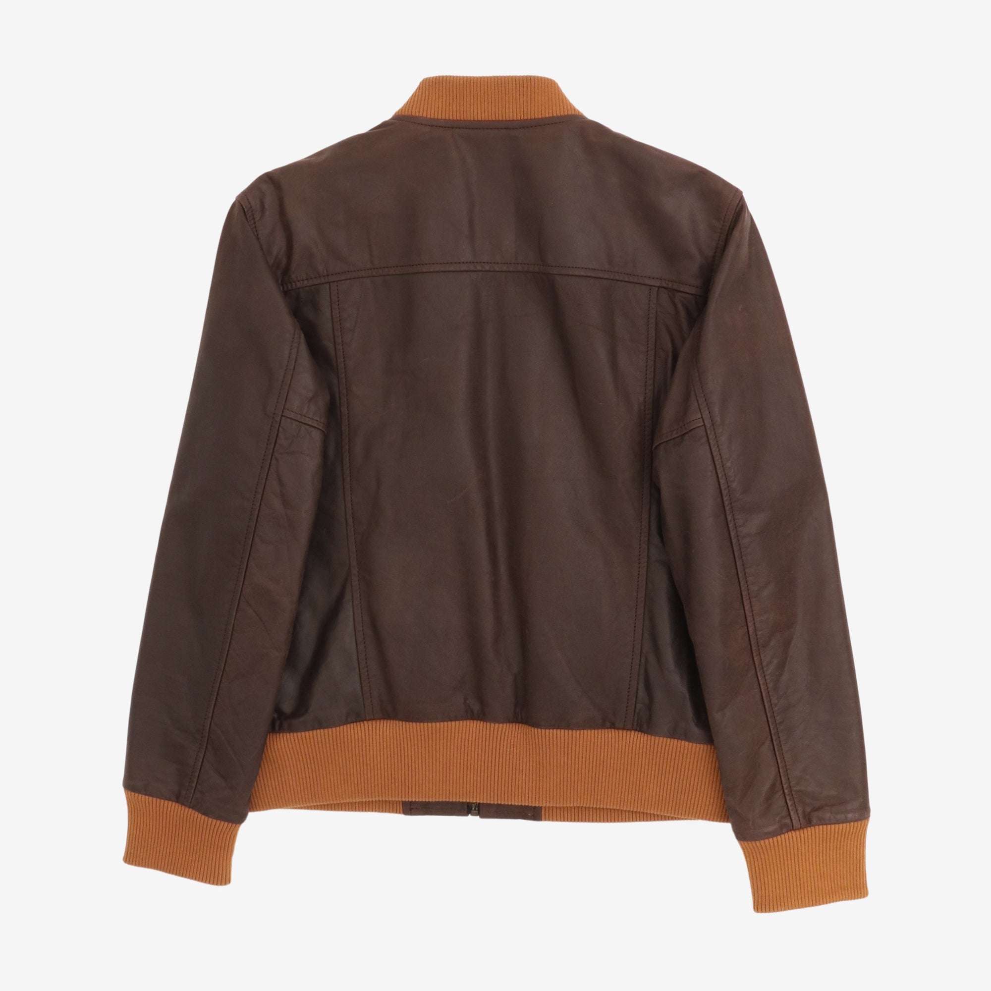Leather Tour Bomber Jacket