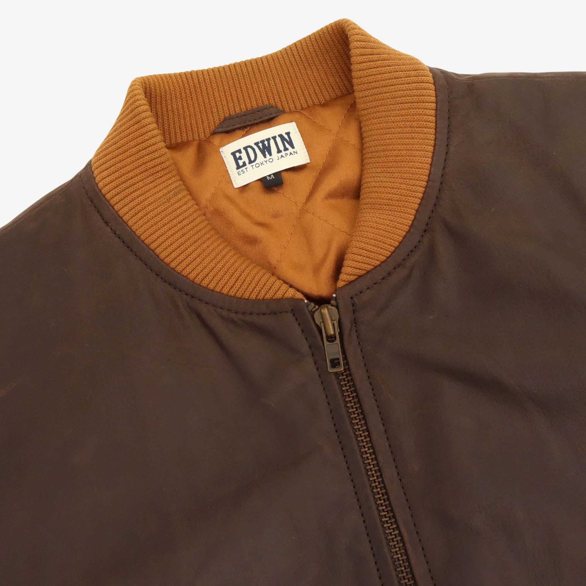 Leather Tour Bomber Jacket