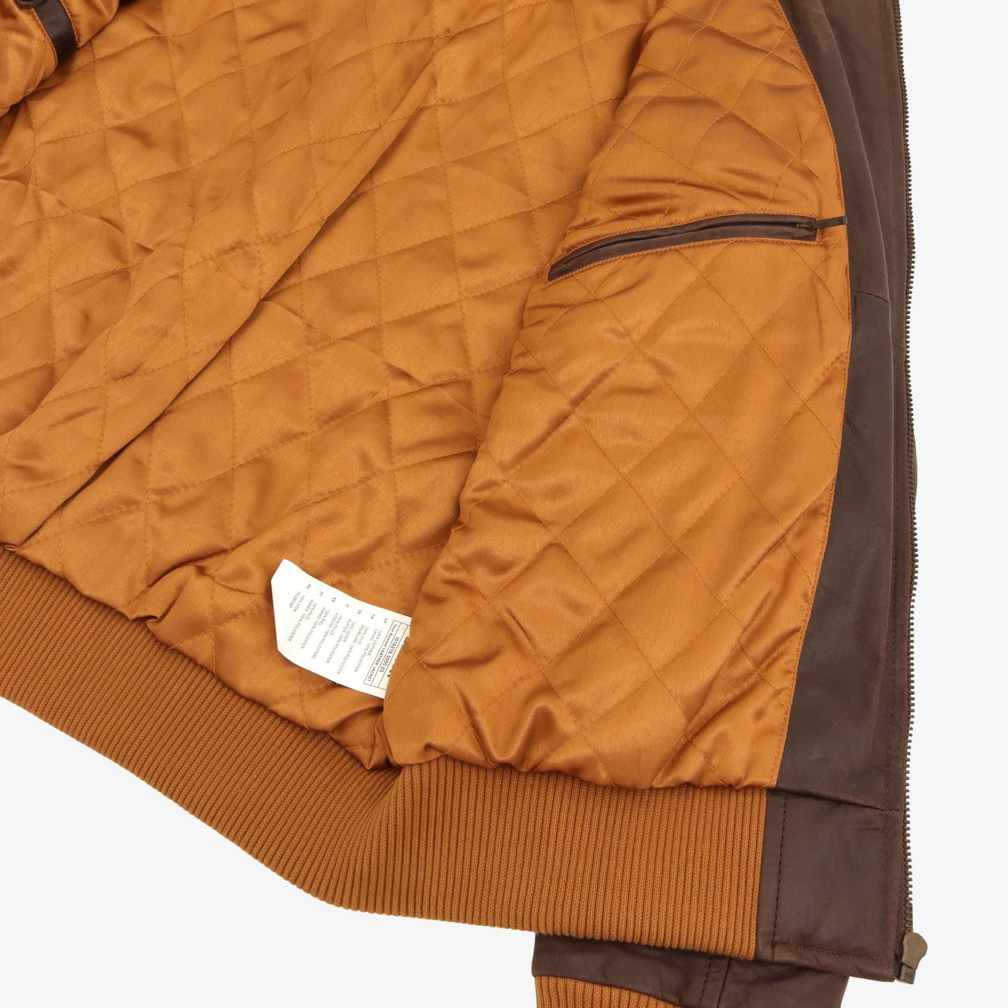 Leather Tour Bomber Jacket