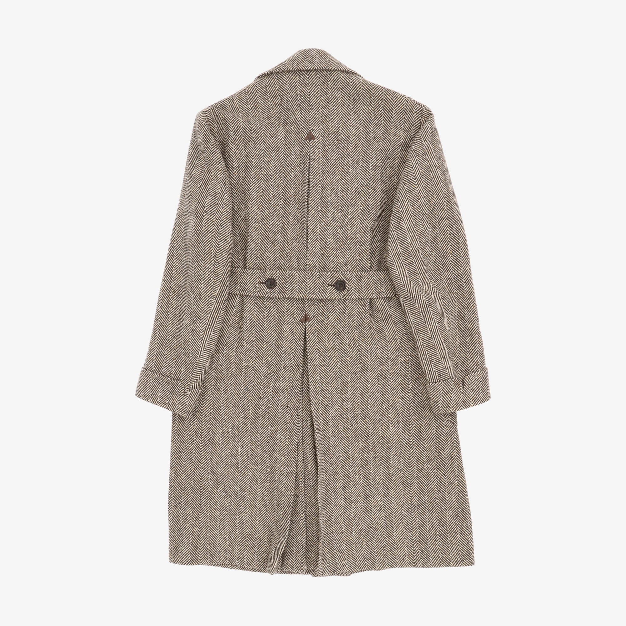 Herringbone Donegal Tweed Polo Coat (Permanent Style)