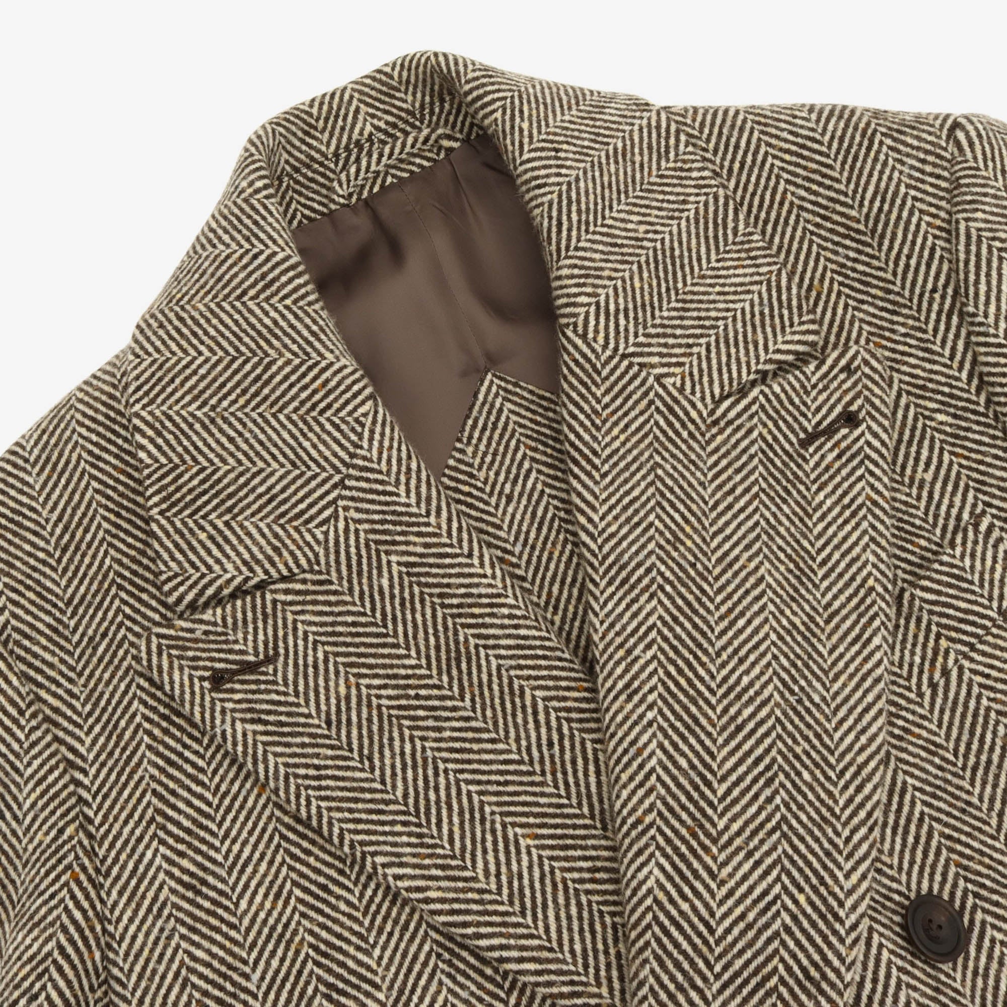 Herringbone Donegal Tweed Polo Coat (Permanent Style)