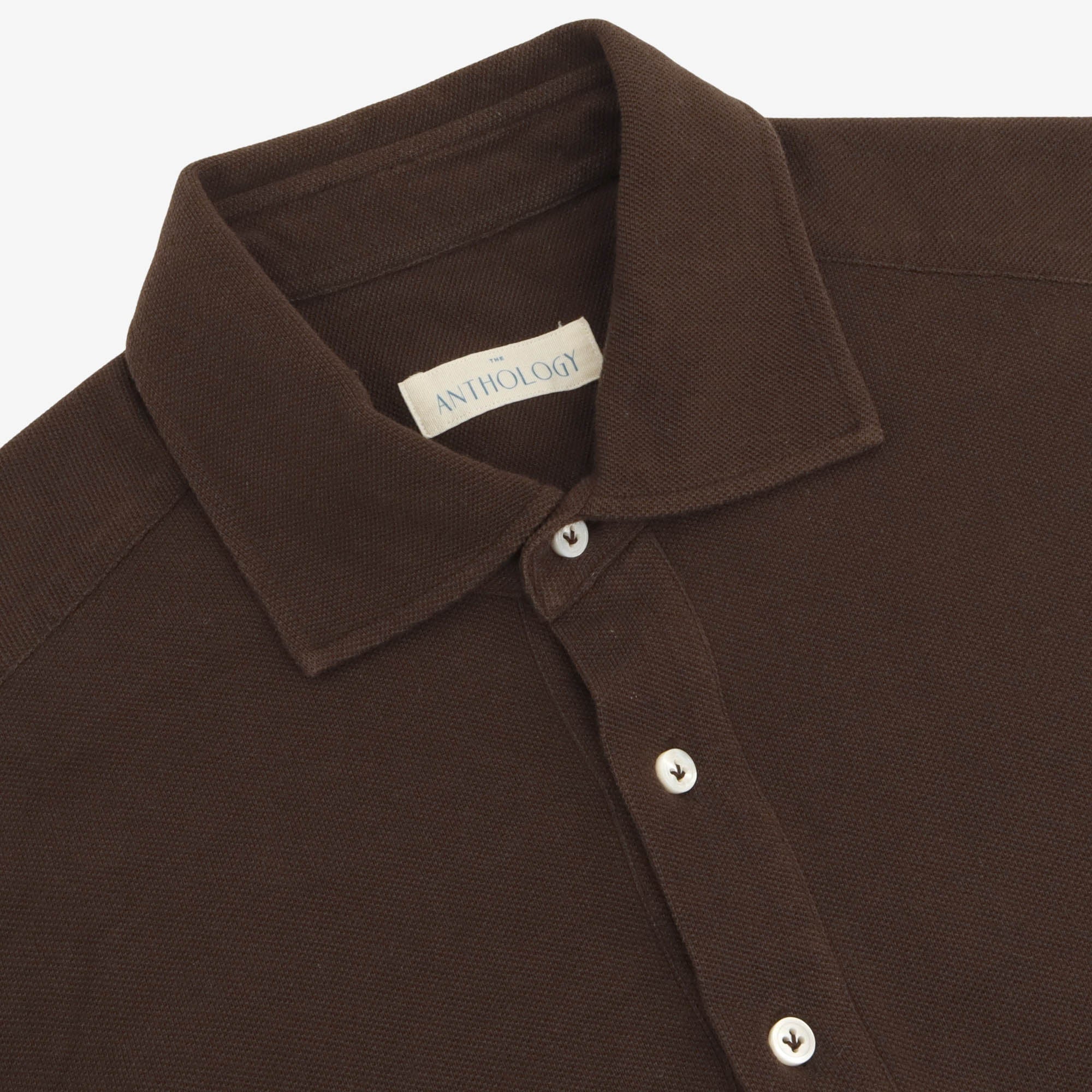 Pique Spread Collar LS Polo