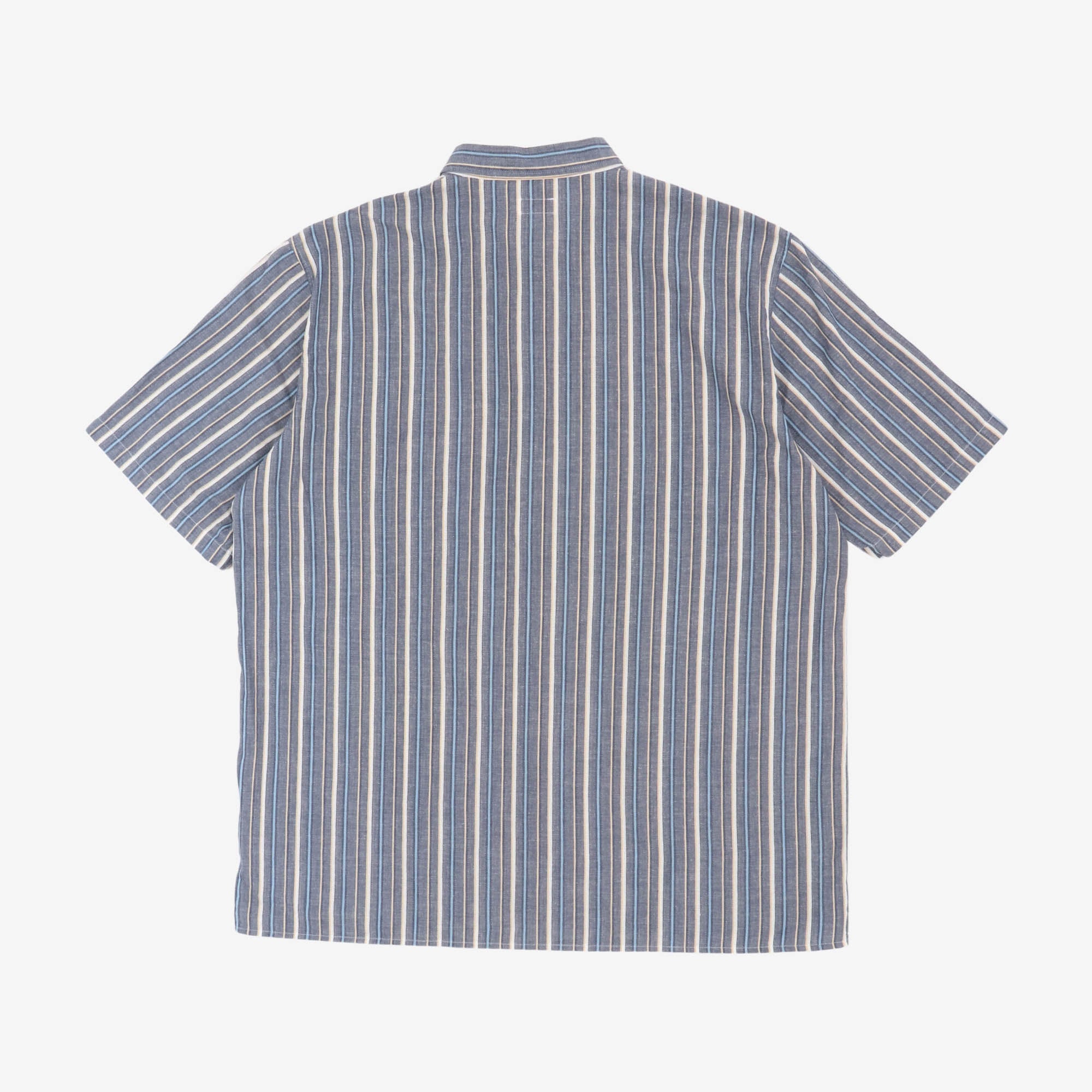 Linen Blend Striped SS Shirt