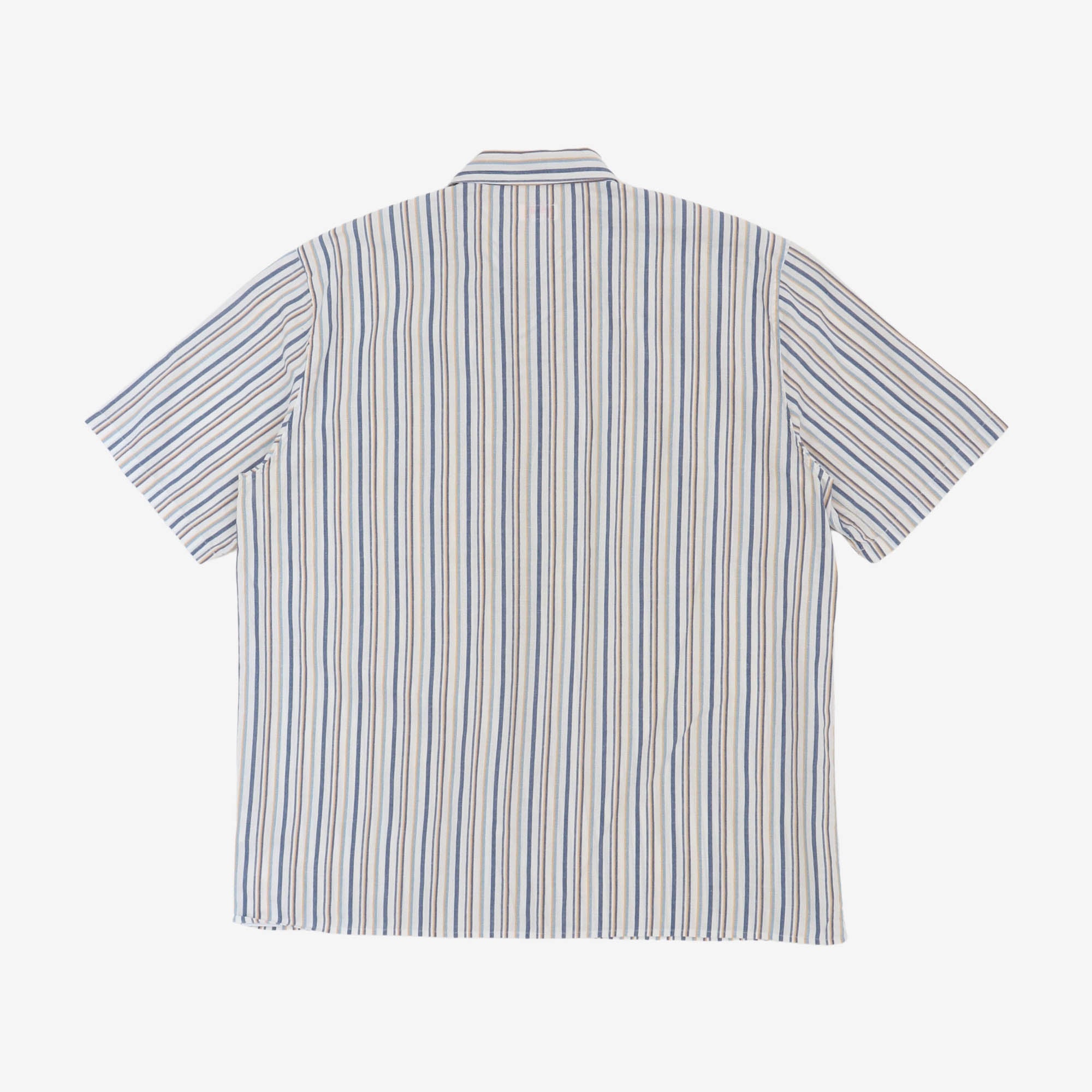 Linen Blend Striped SS Shirt