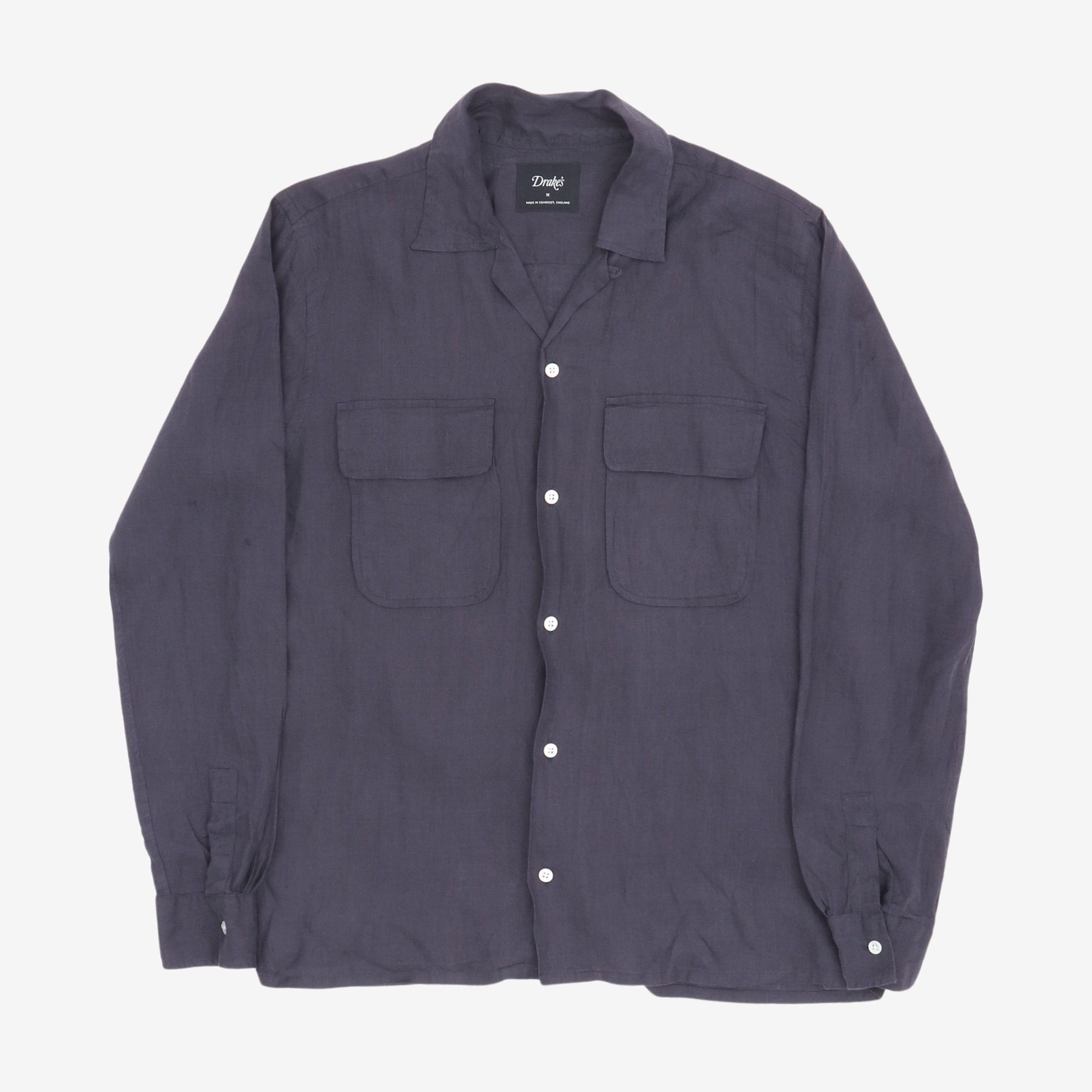 Linen Camp Collar Shirt