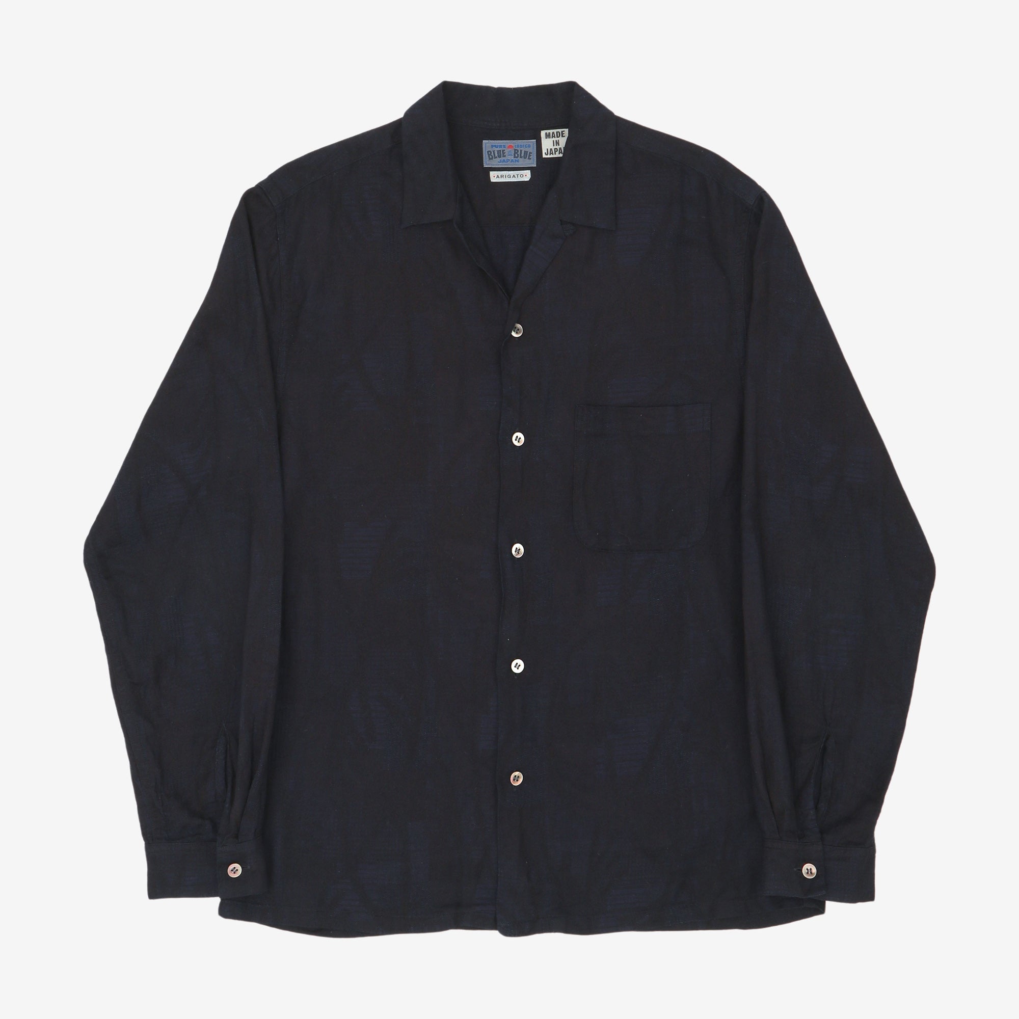Camp Collar Jacquard Shirt