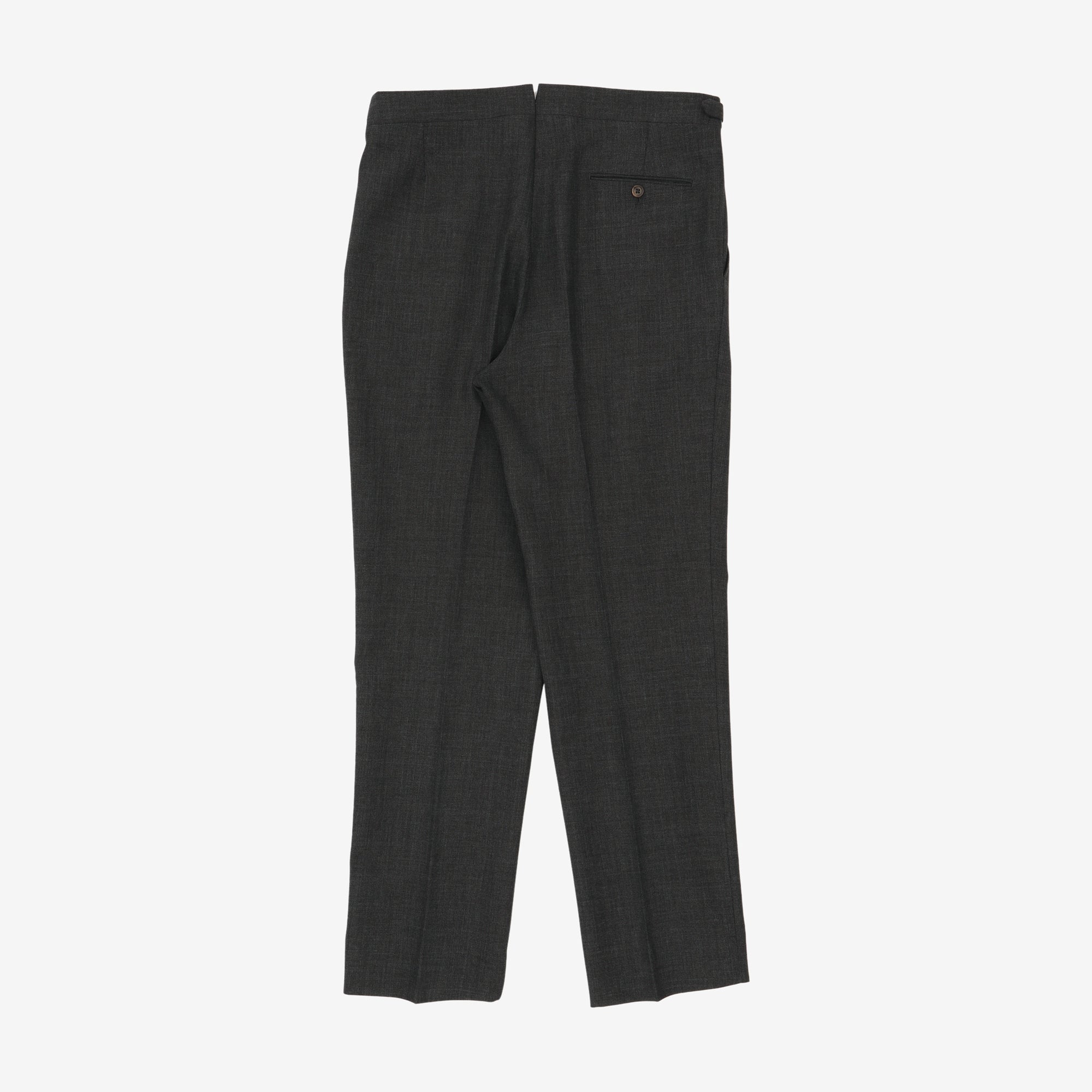 Antonio High Twist Wool Pleated Trousers (34W X 33L)
