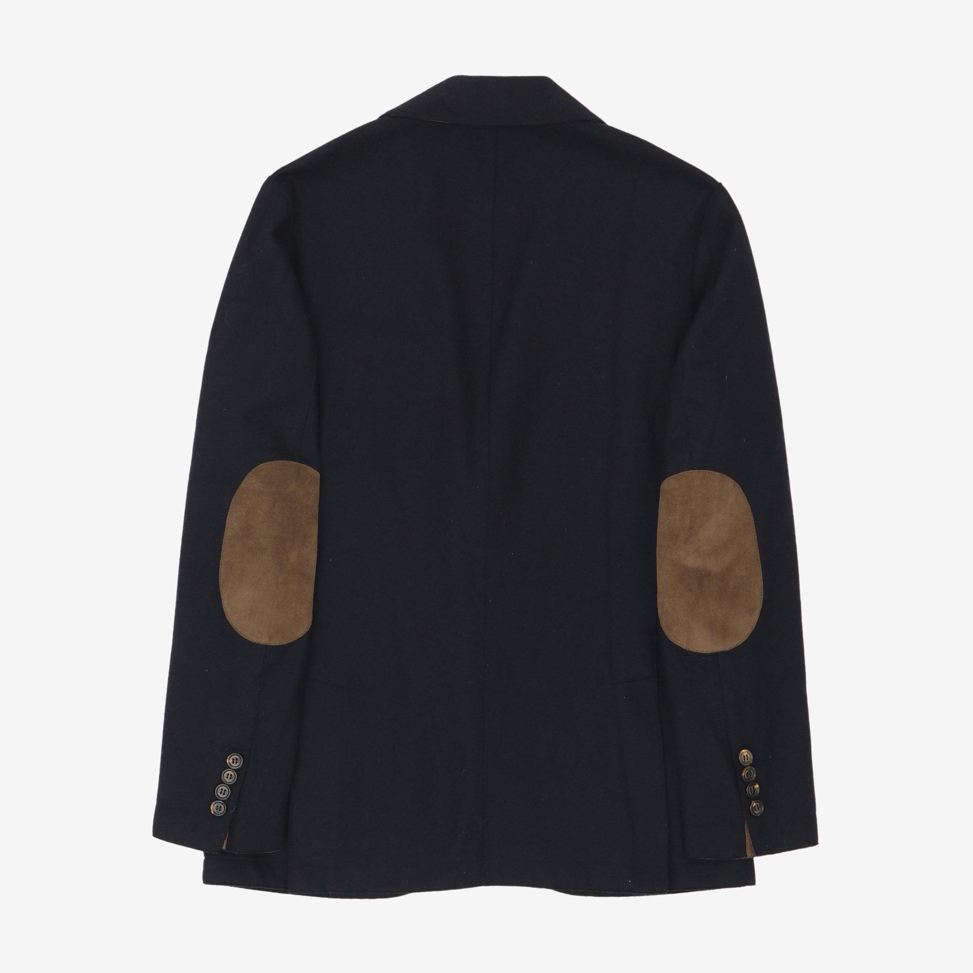 Wool Blend Patch Blazer
