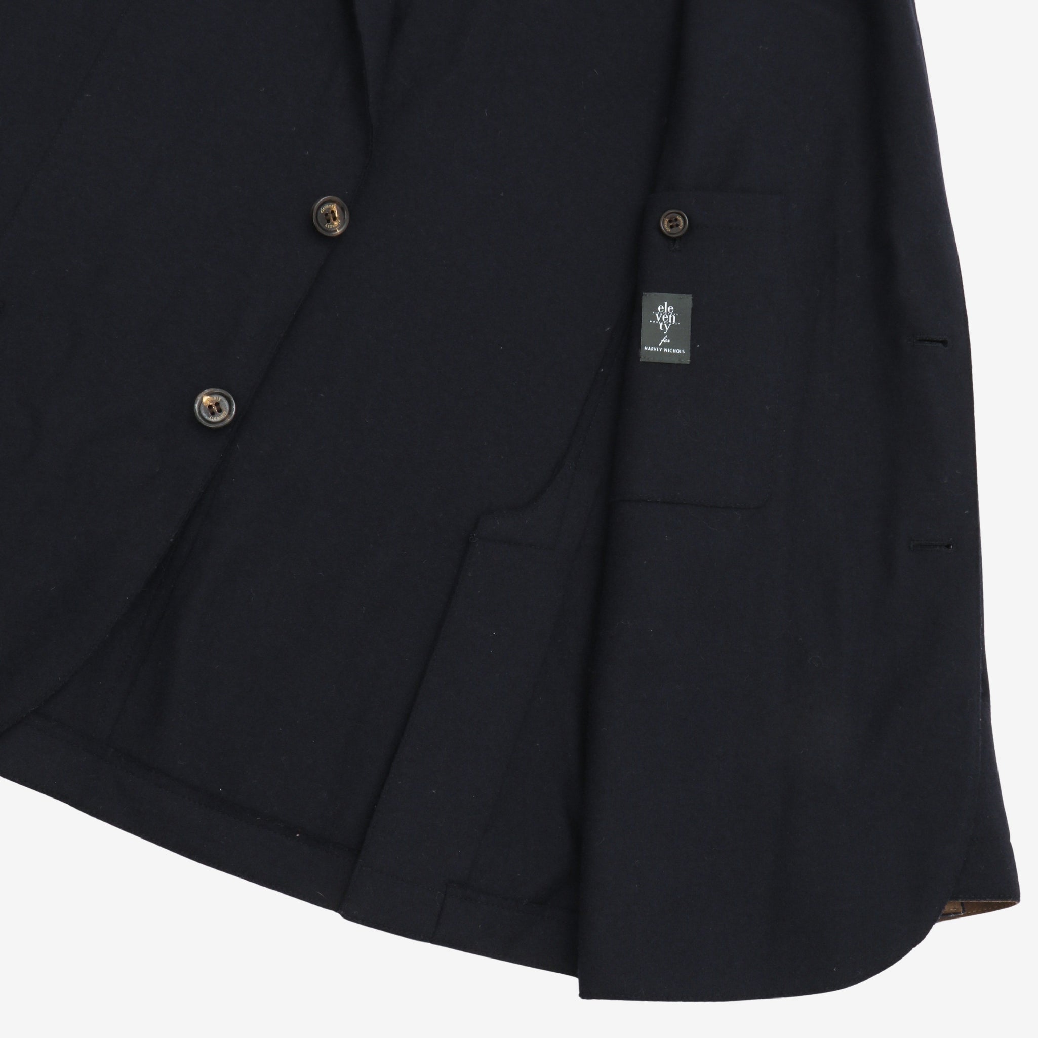 Wool Blend Patch Blazer
