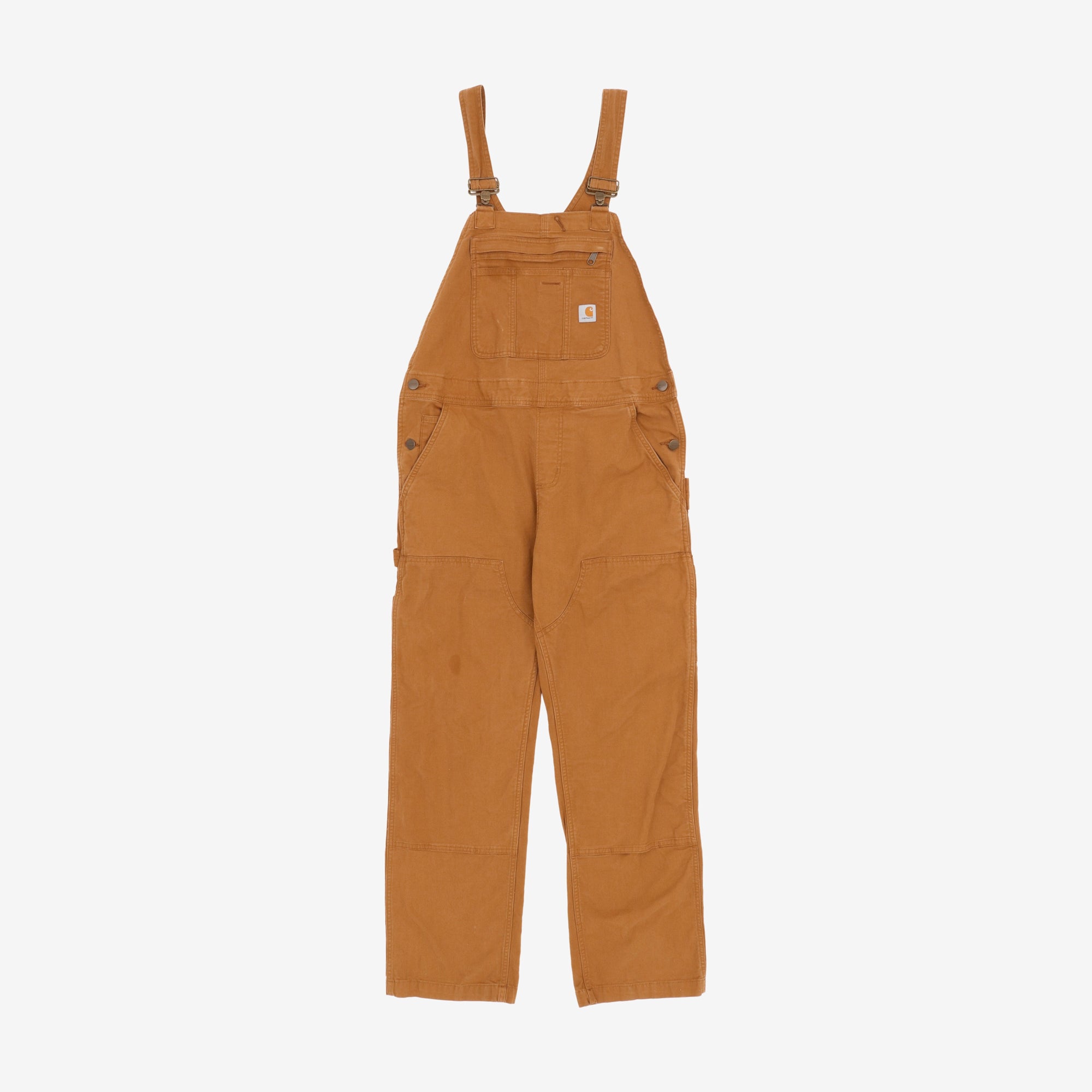Womens Loose Fit Canvas Bib Overalls