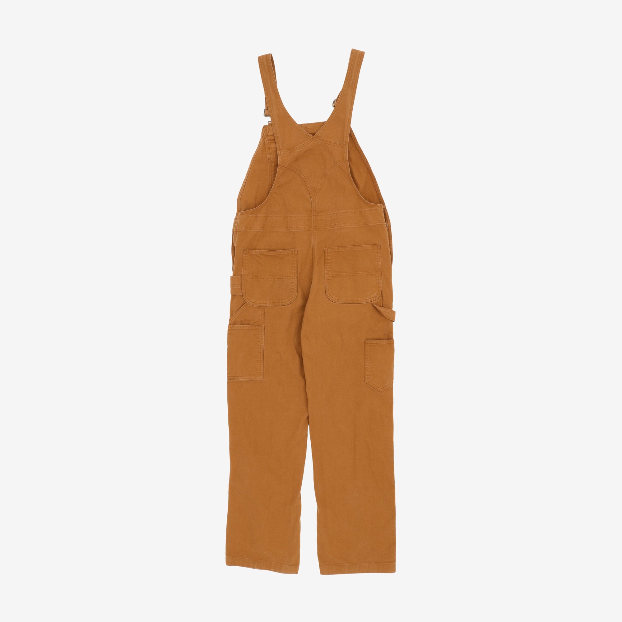 Womens Loose Fit Canvas Bib Overalls