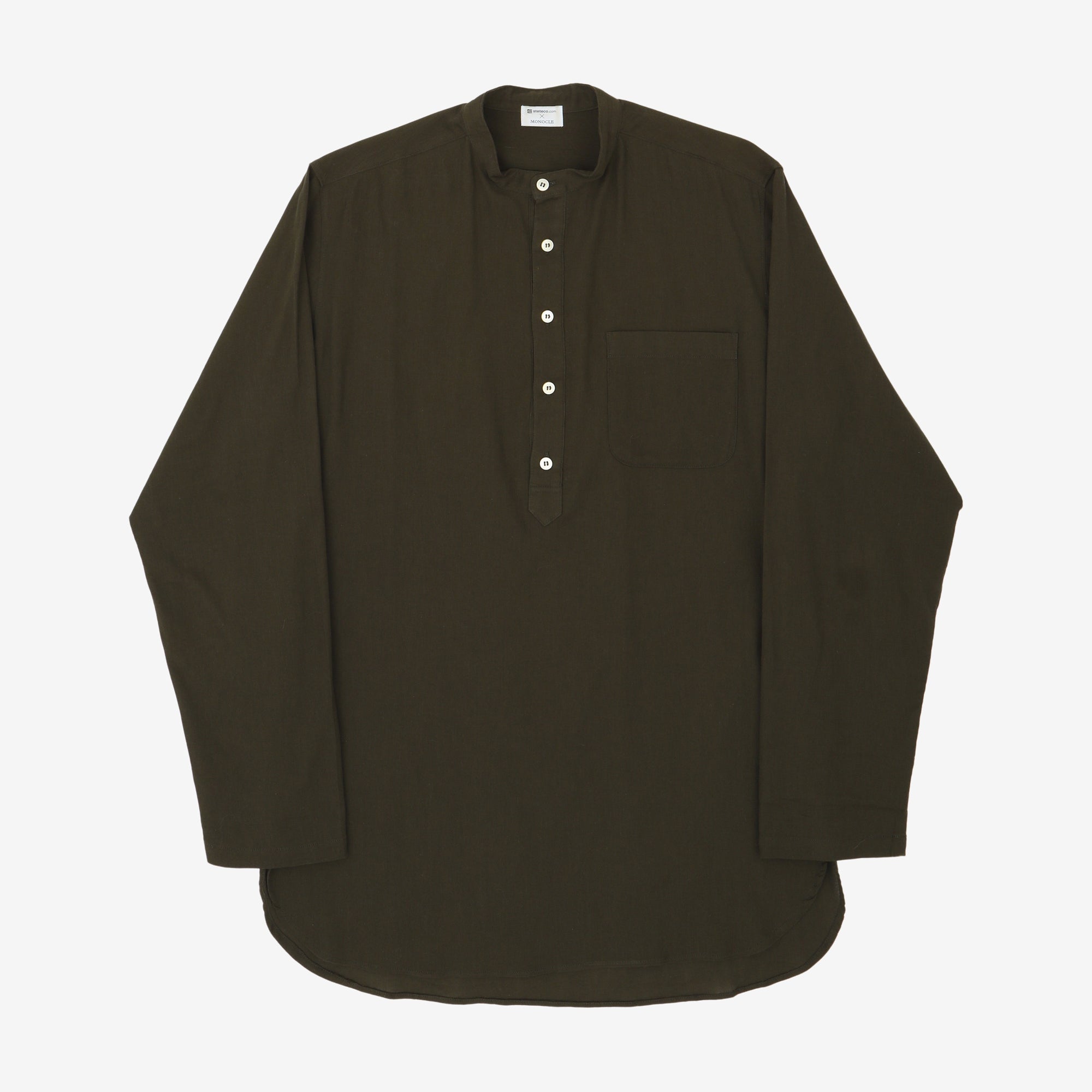 Lightweight Band Collar PO Shirt (Steteco)