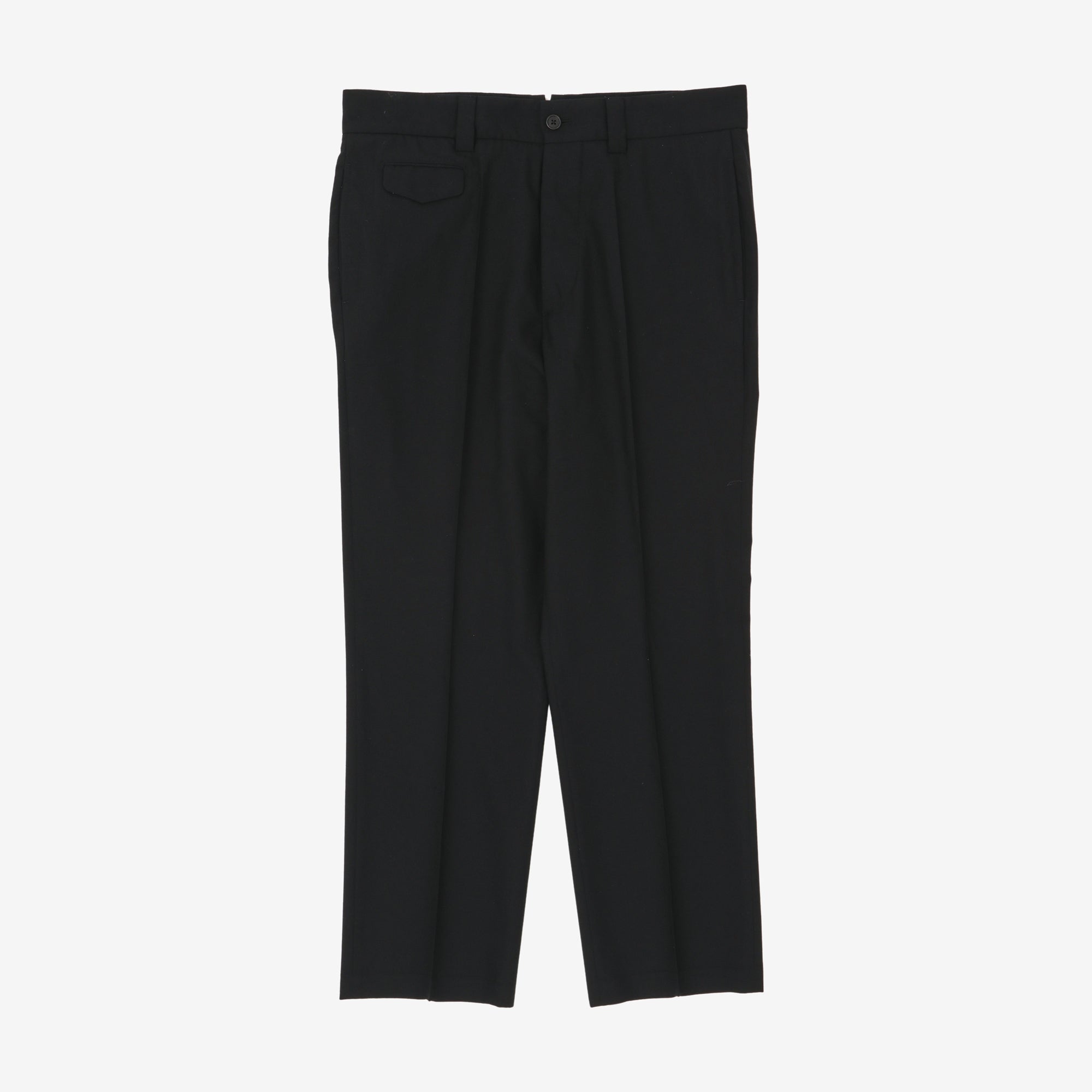 Wool Flap Pocket Trousers (37W X 28.5L)