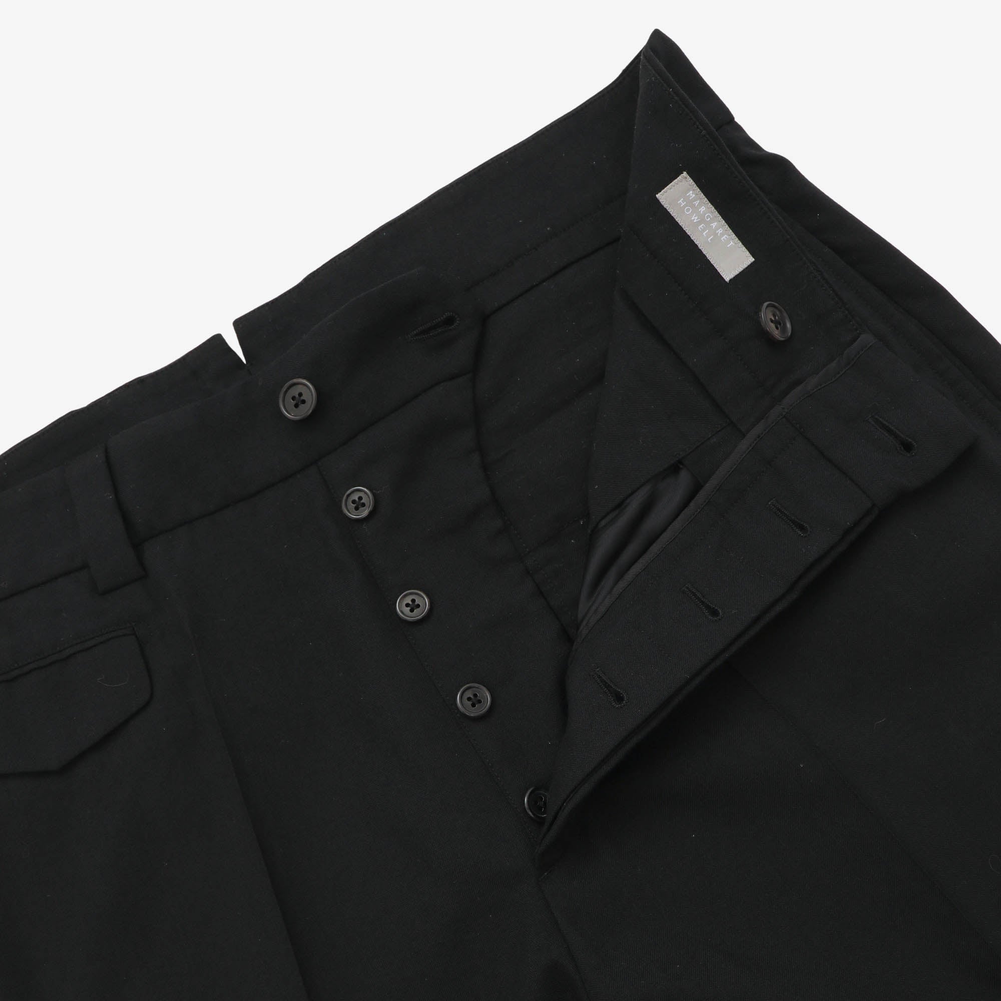 Wool Flap Pocket Trousers (37W X 28.5L)
