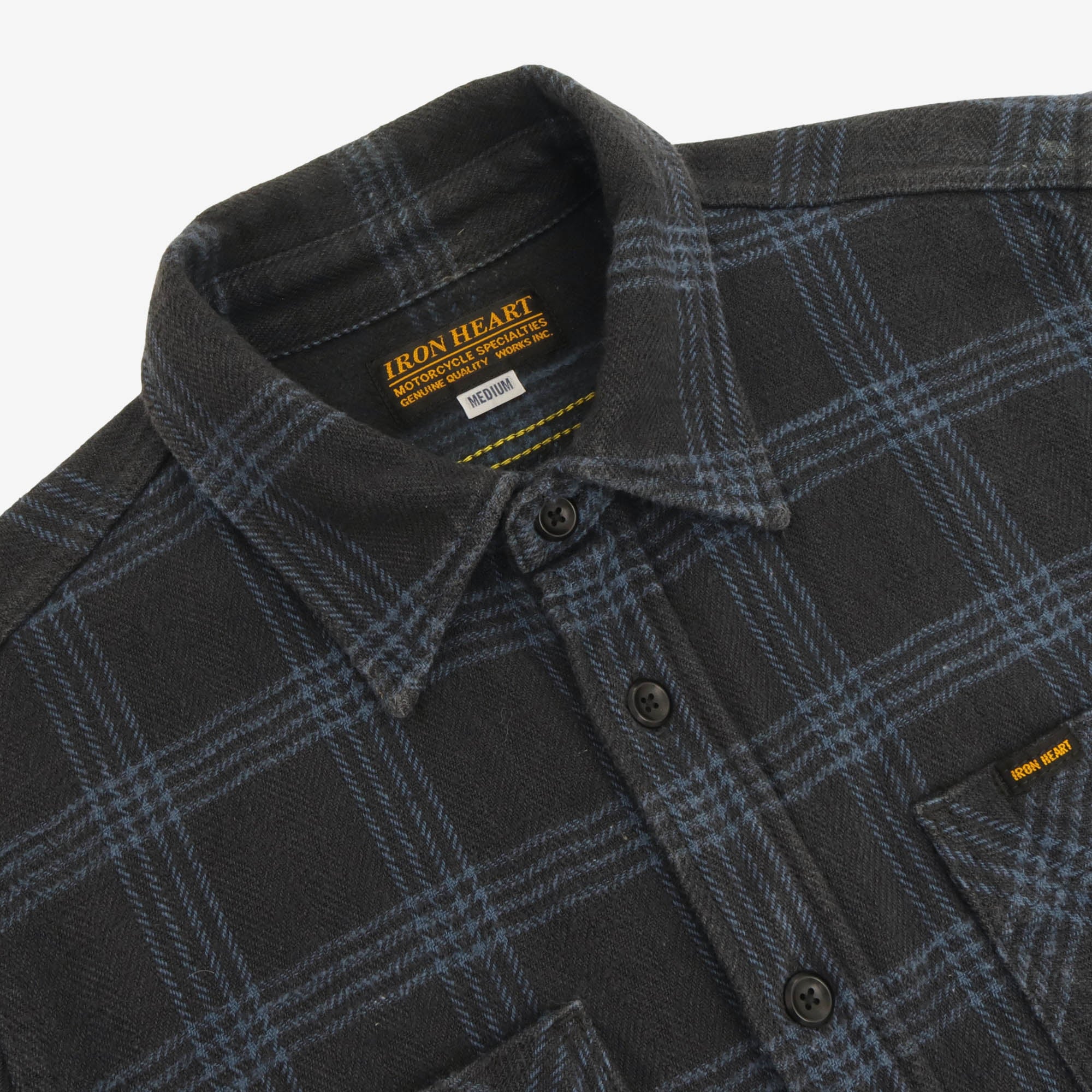 Slubby Heavy Flannel Check Work Shirt