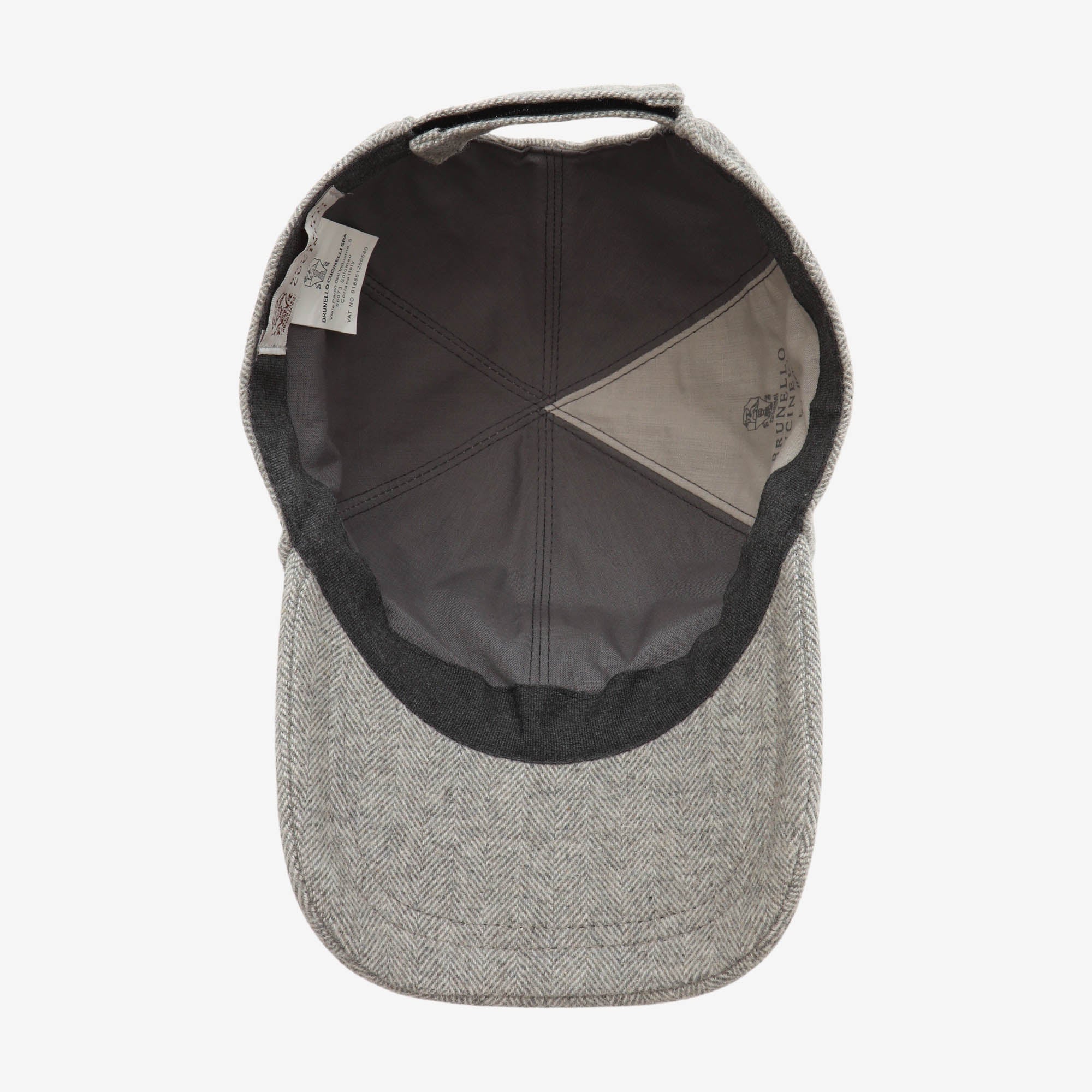 Herringbone Wool Blend Baseball Cap