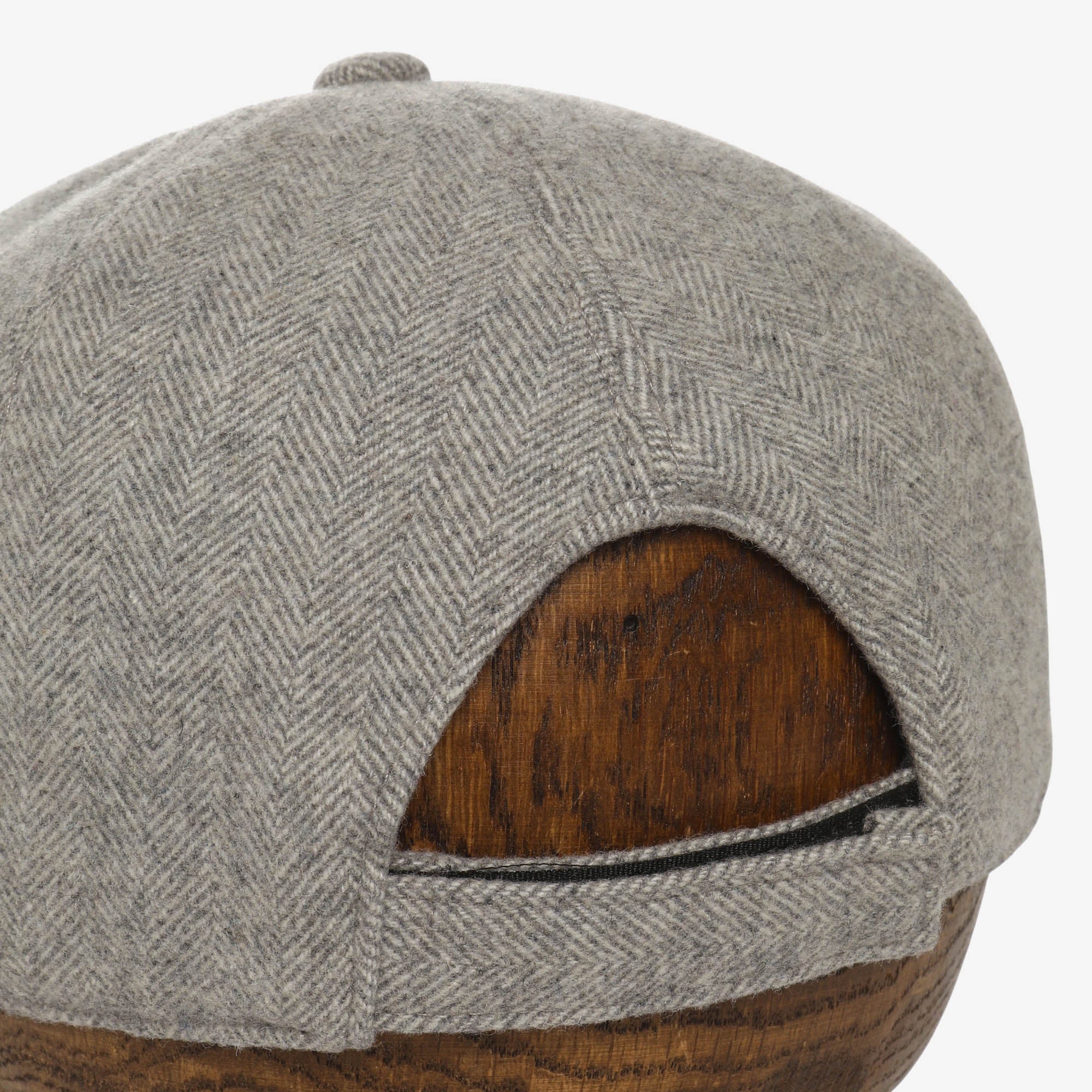 Herringbone Wool Blend Baseball Cap