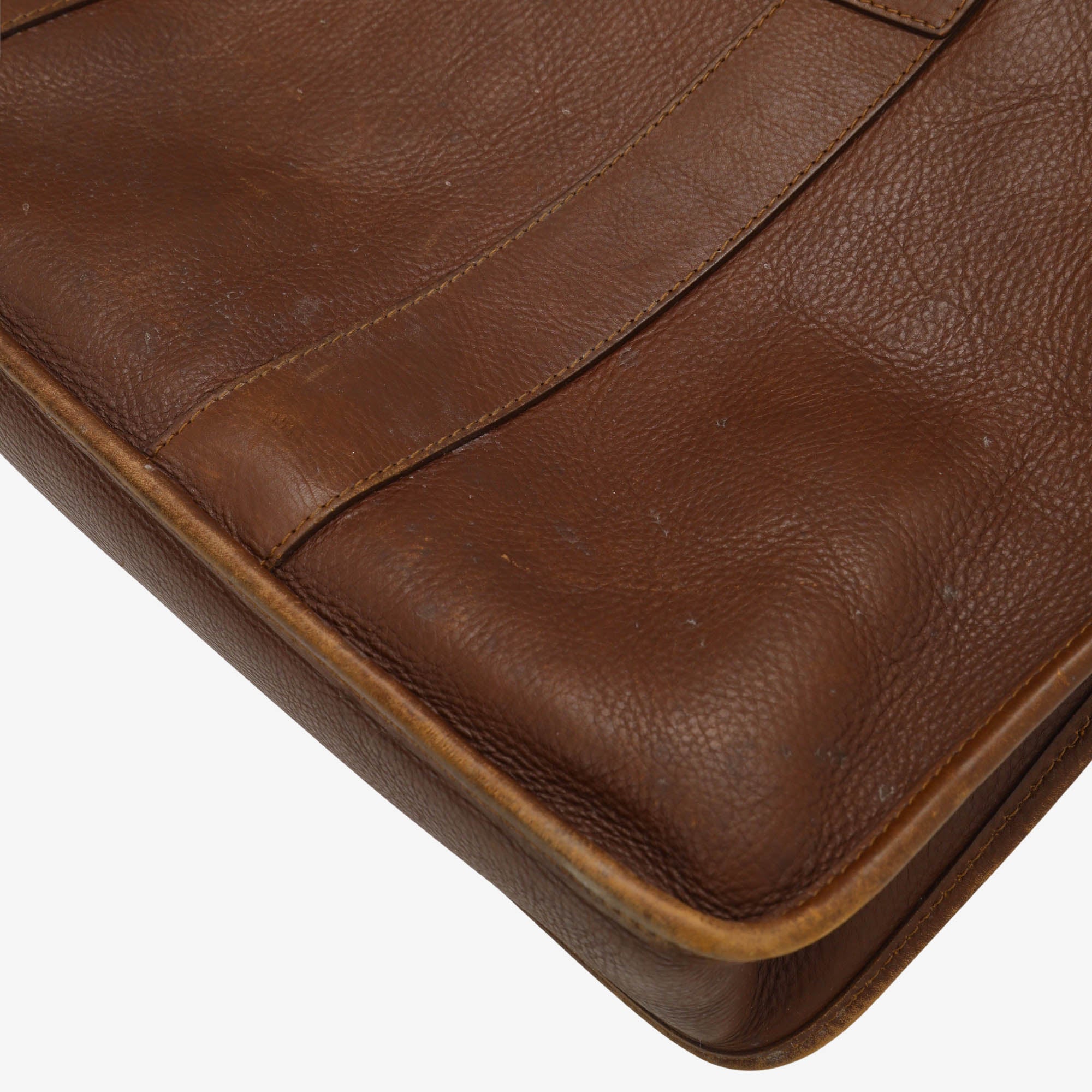 Leather Zip Top Briefcase