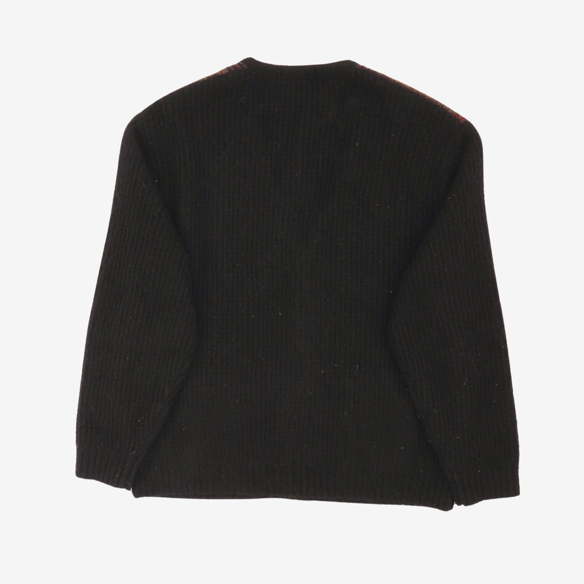 Brushed Grid Cardigan Sweater