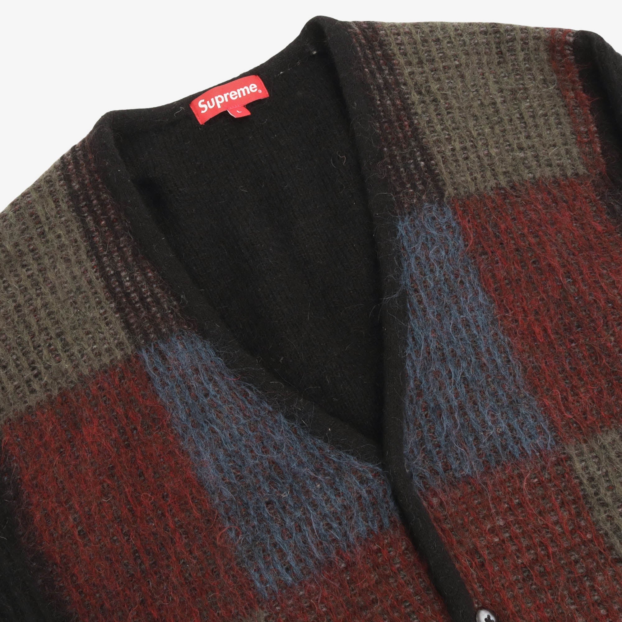 Brushed Grid Cardigan Sweater