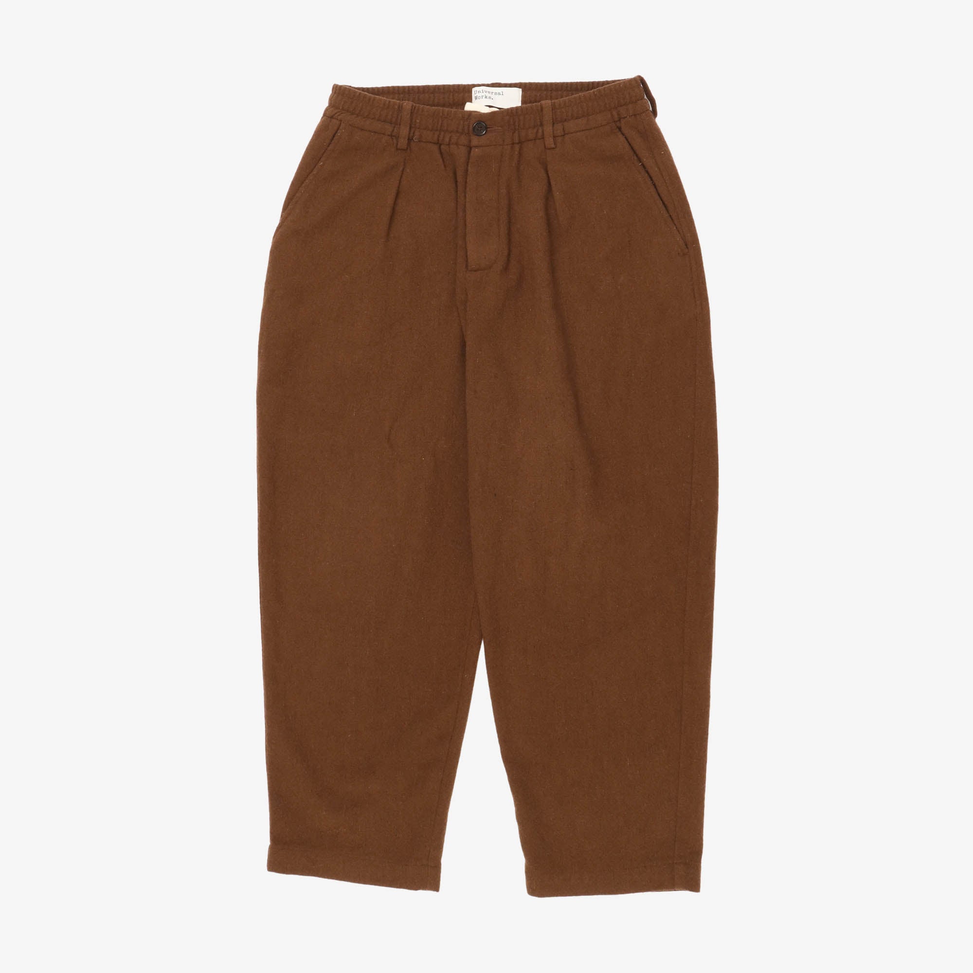 Flannel Pleated Track Pants