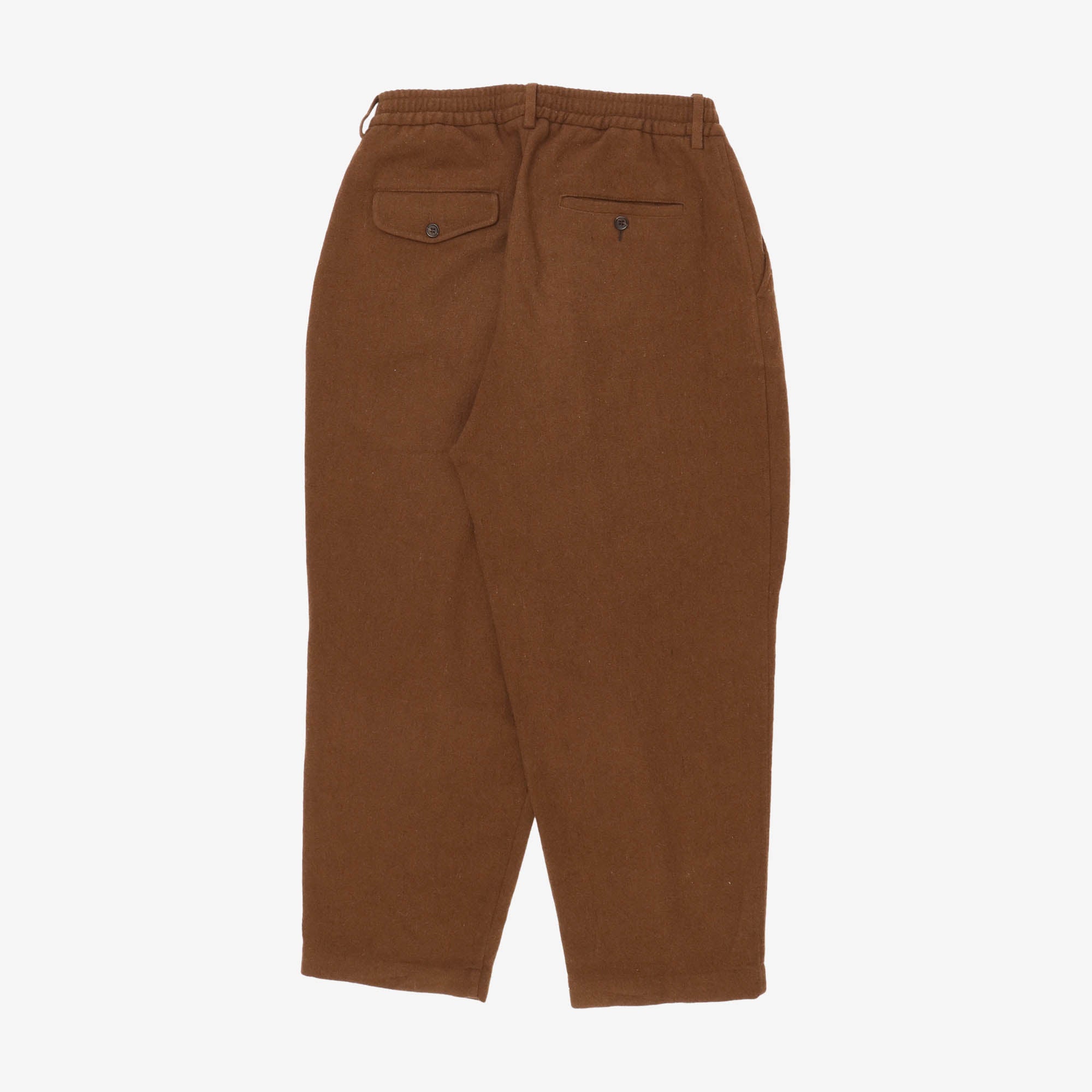 Flannel Pleated Track Pants