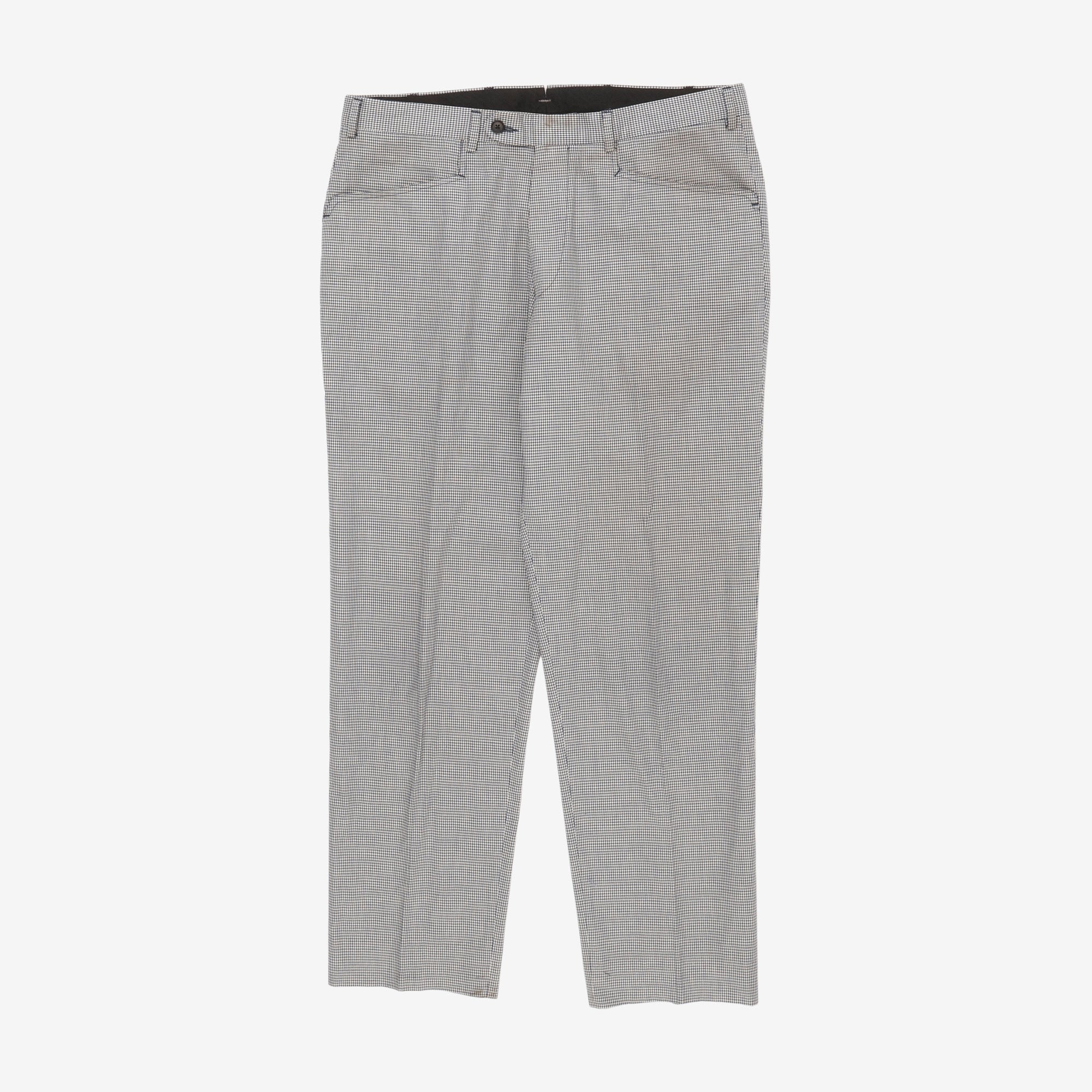 Check Flat Front Trousers (34W X 29L)