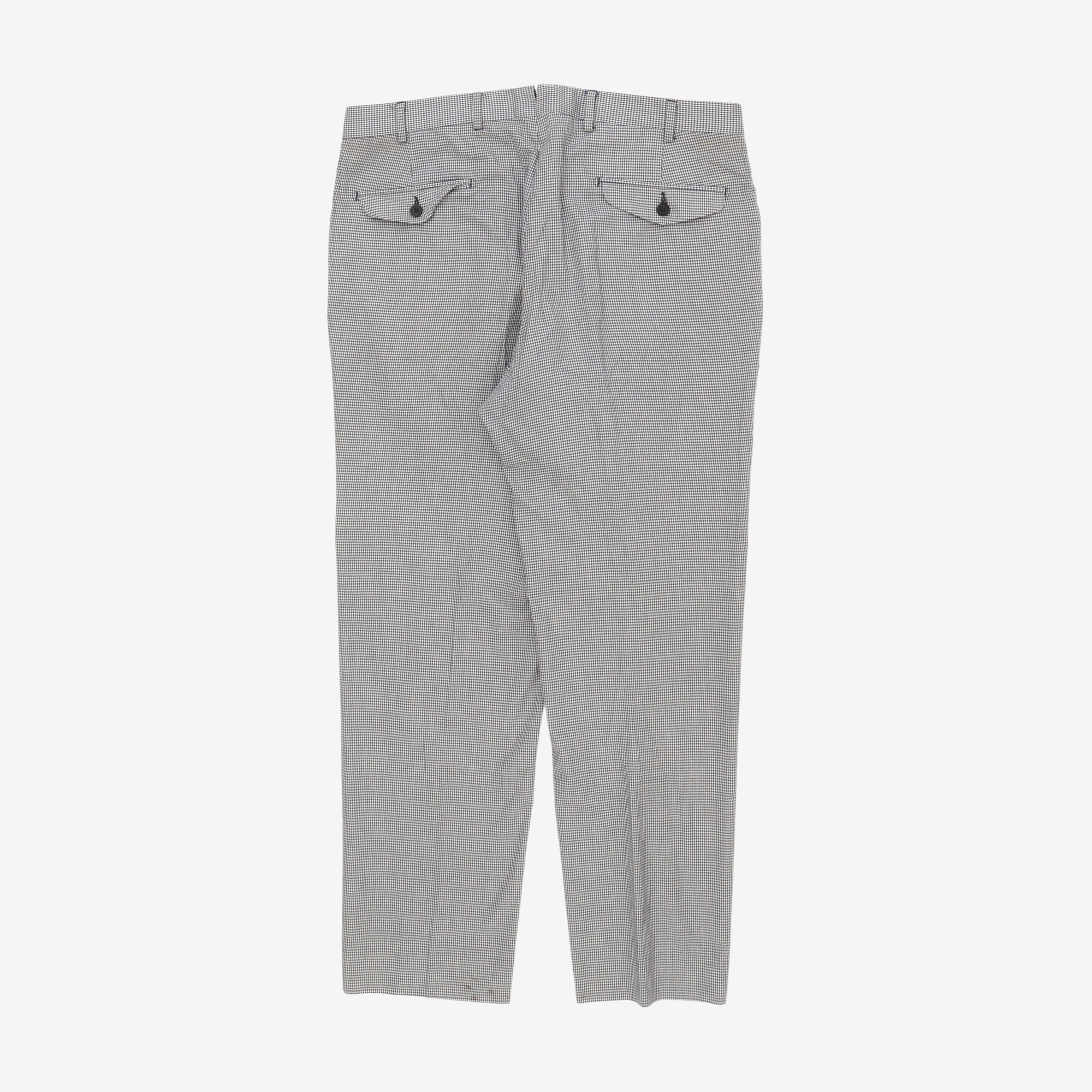 Check Flat Front Trousers (34W X 29L)