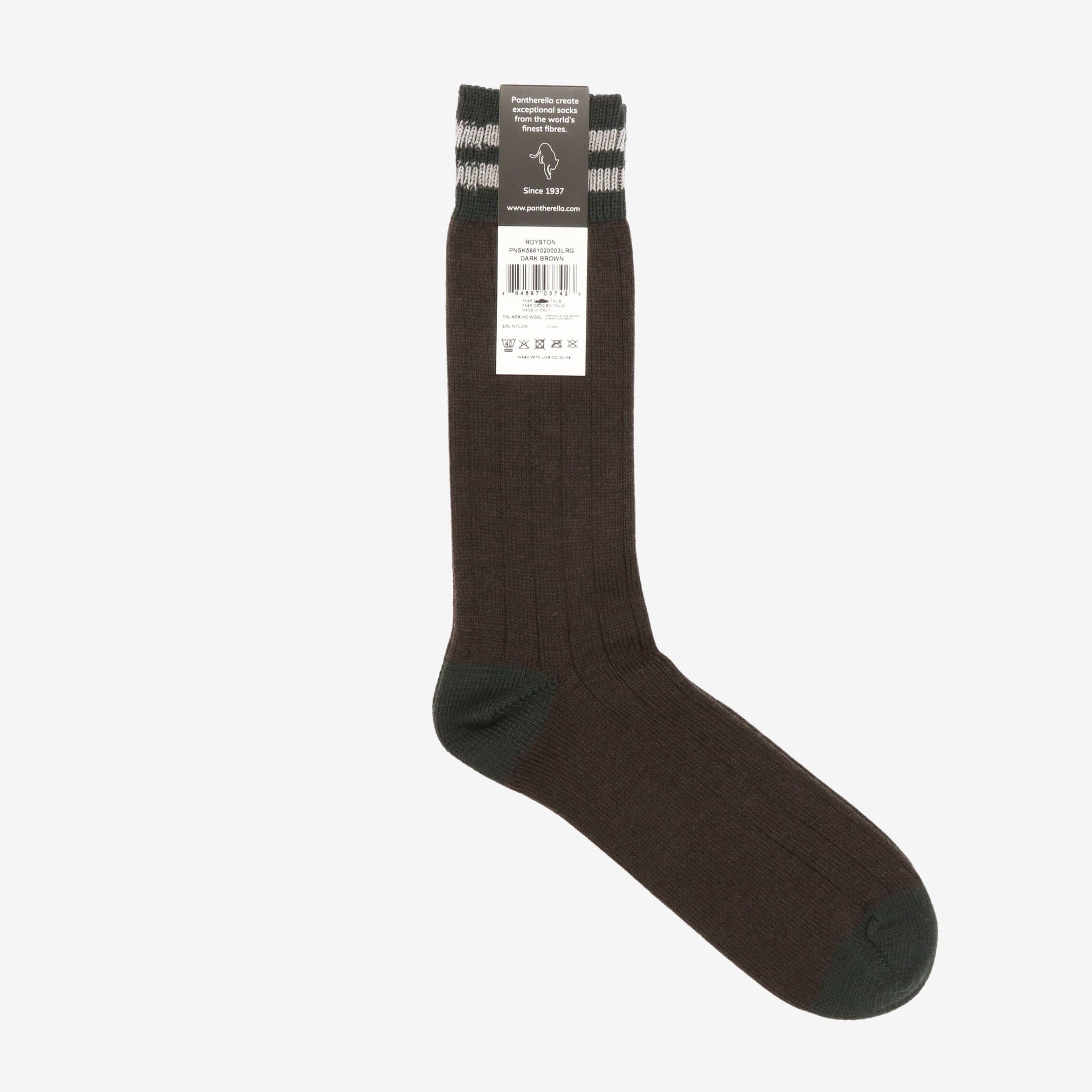 Royston Stripe Merino Wool Socks