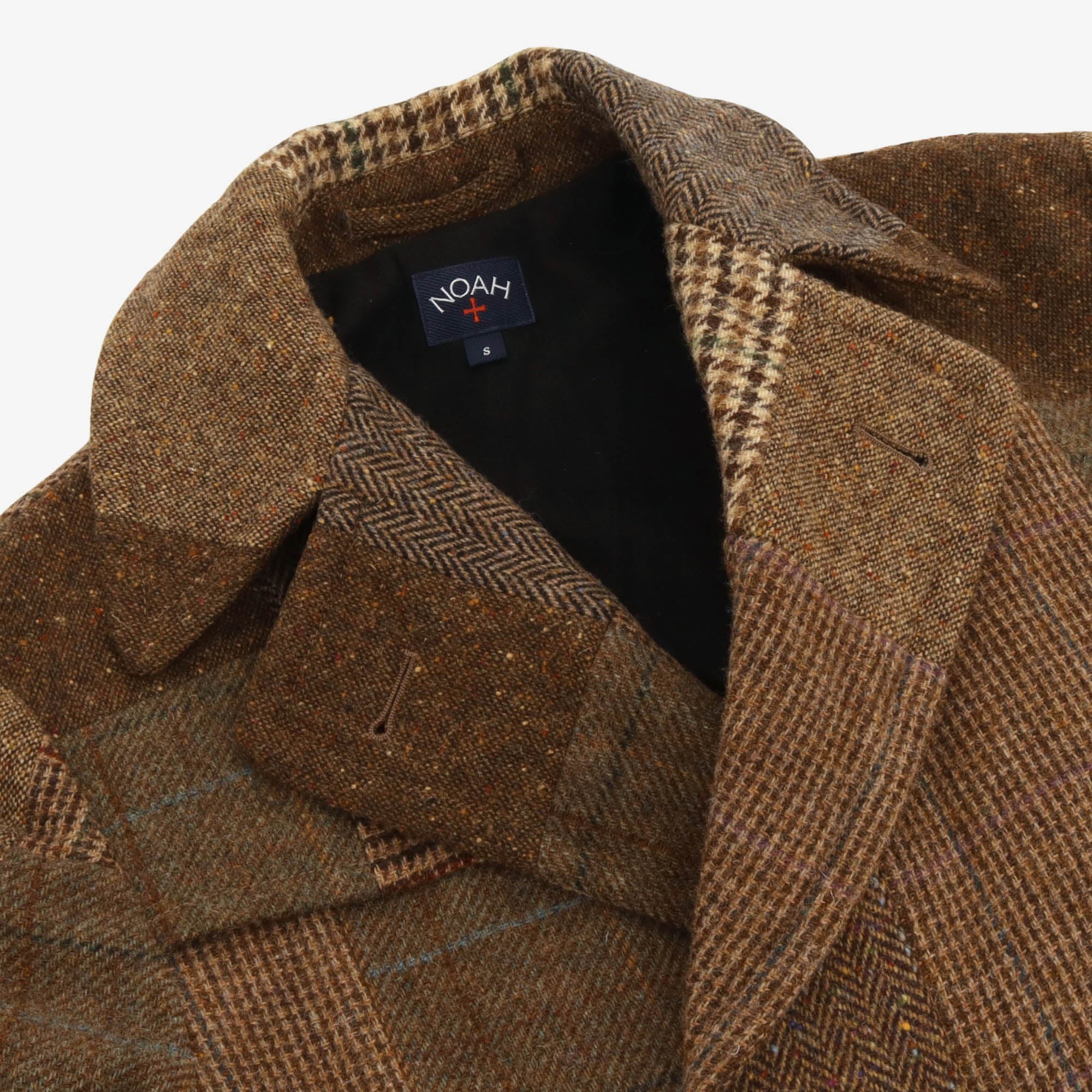 Patchwork DB Wool Trench Coat