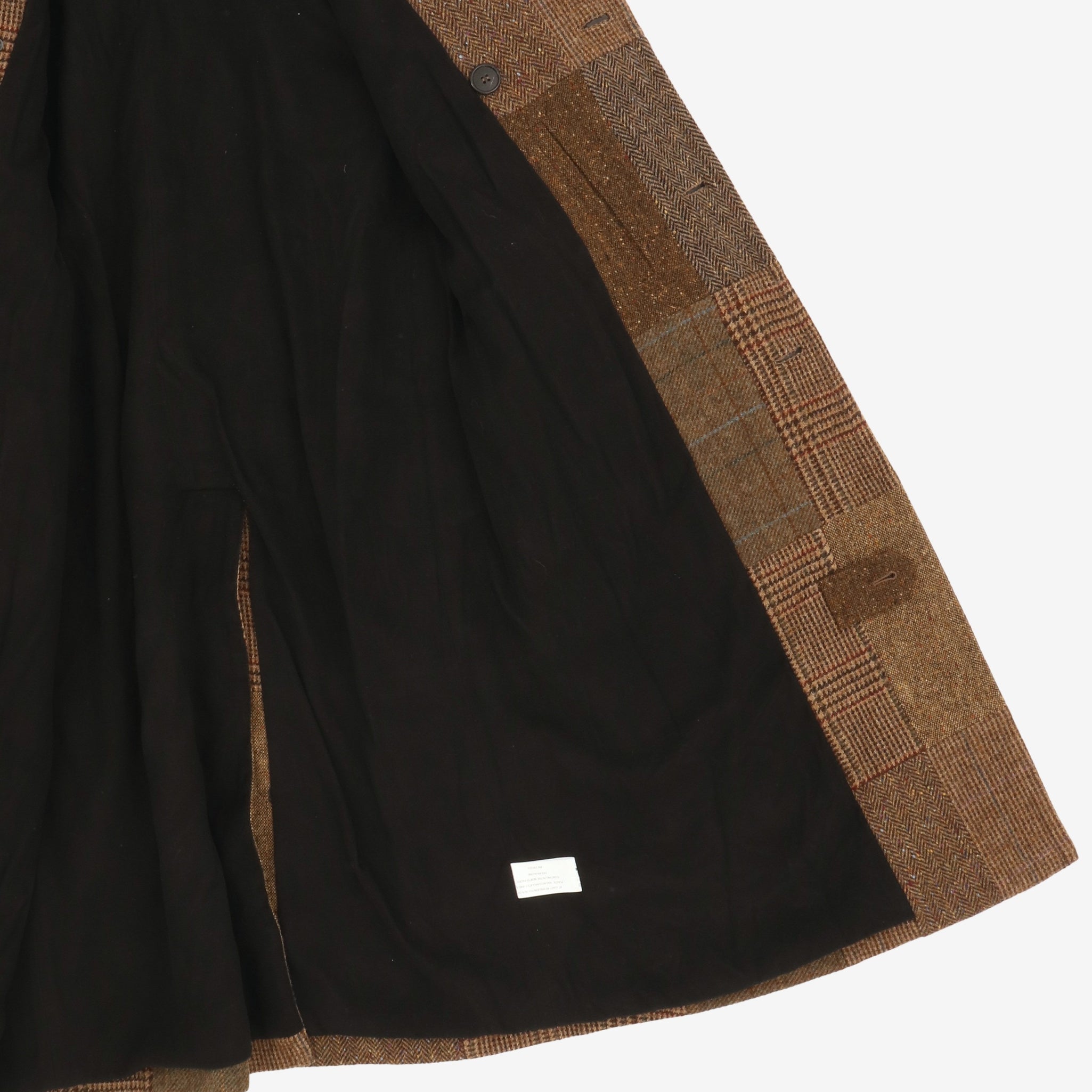 Patchwork DB Wool Trench Coat