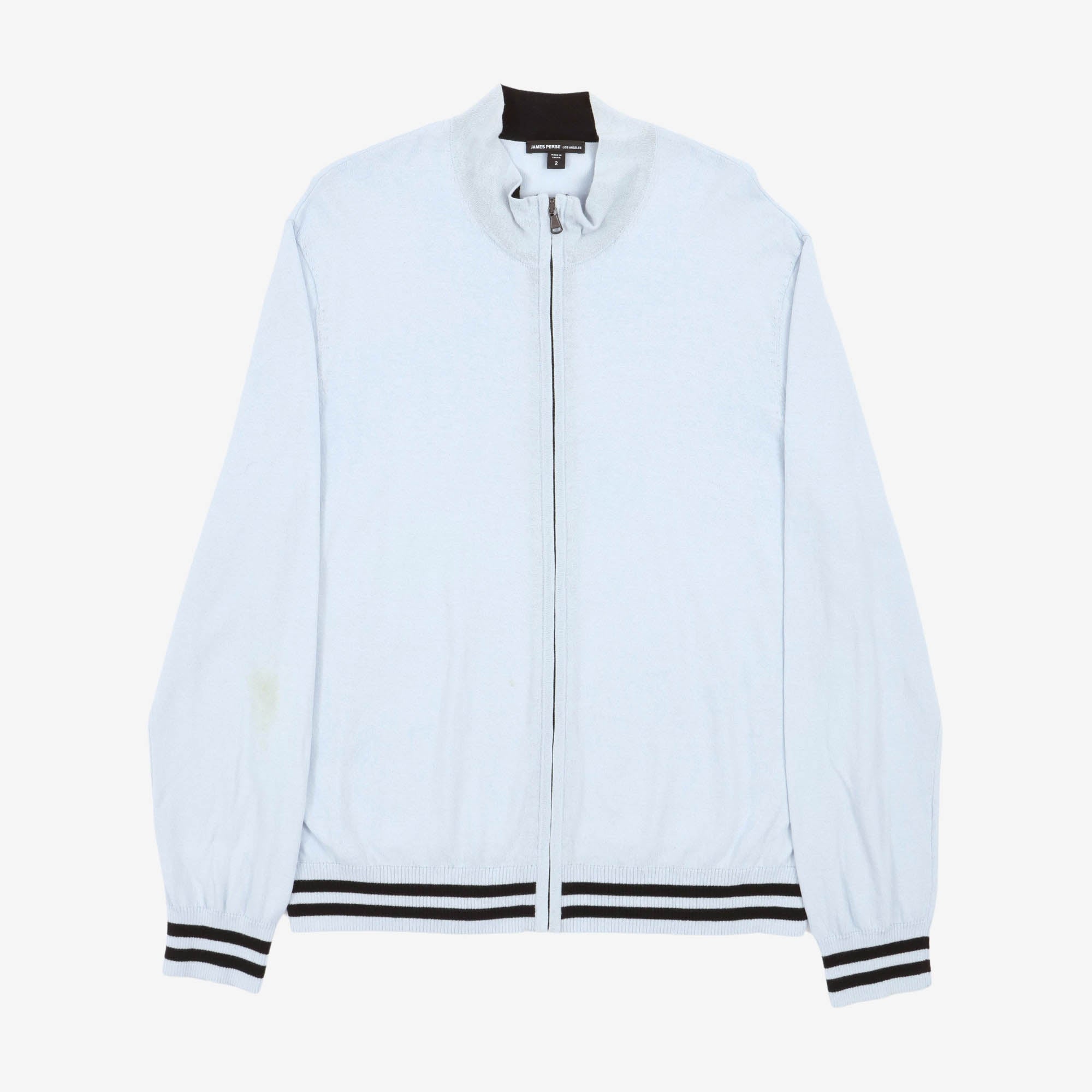 Striped Zip Up Cardigan