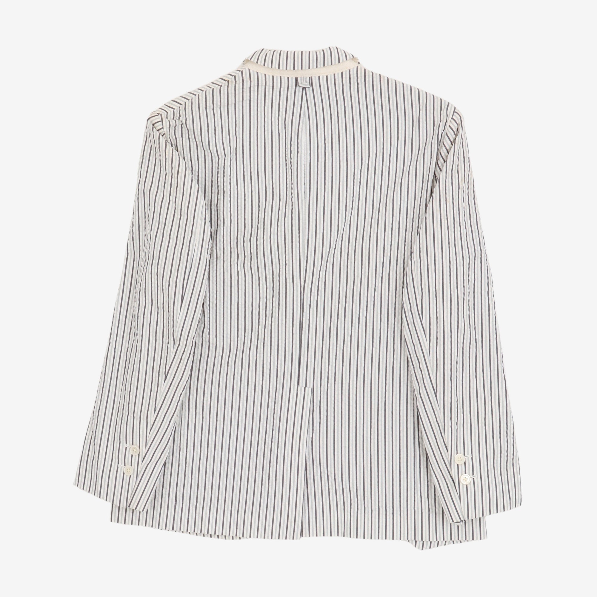 Black Fleece Seersucker Striped Blazer