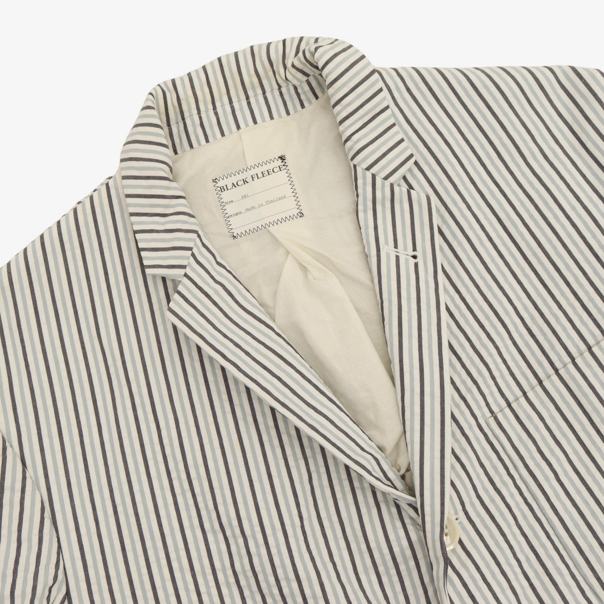 Black Fleece Seersucker Striped Blazer