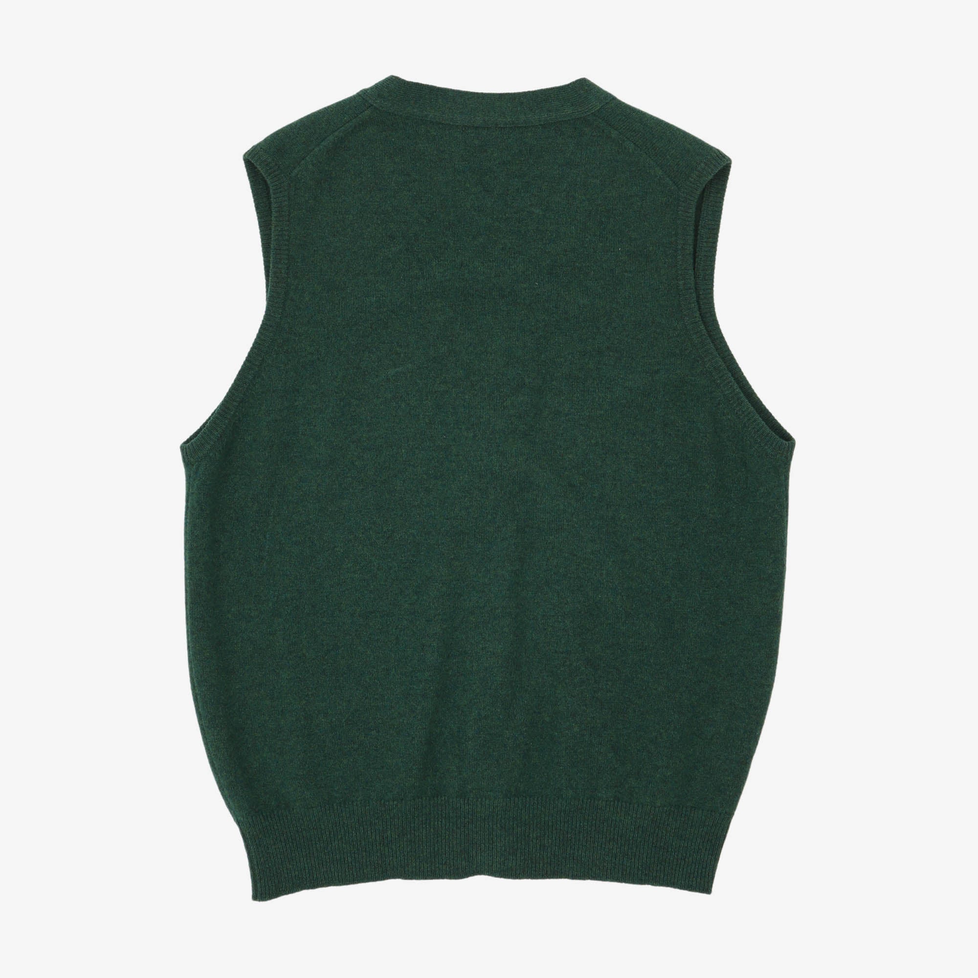 Lambswool Sleeveless Cardigan