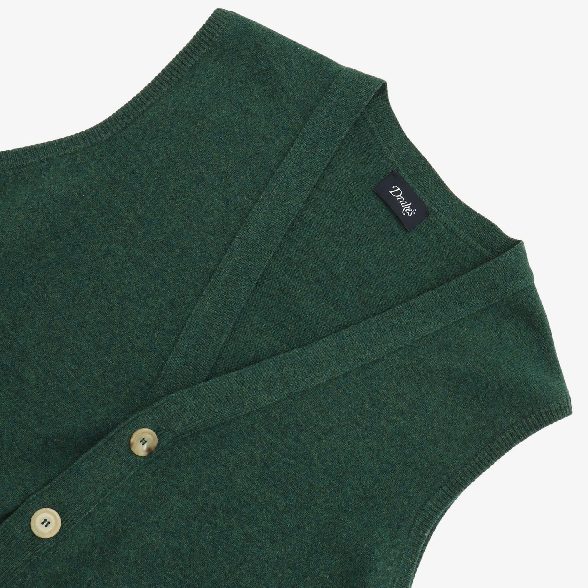 Lambswool Sleeveless Cardigan
