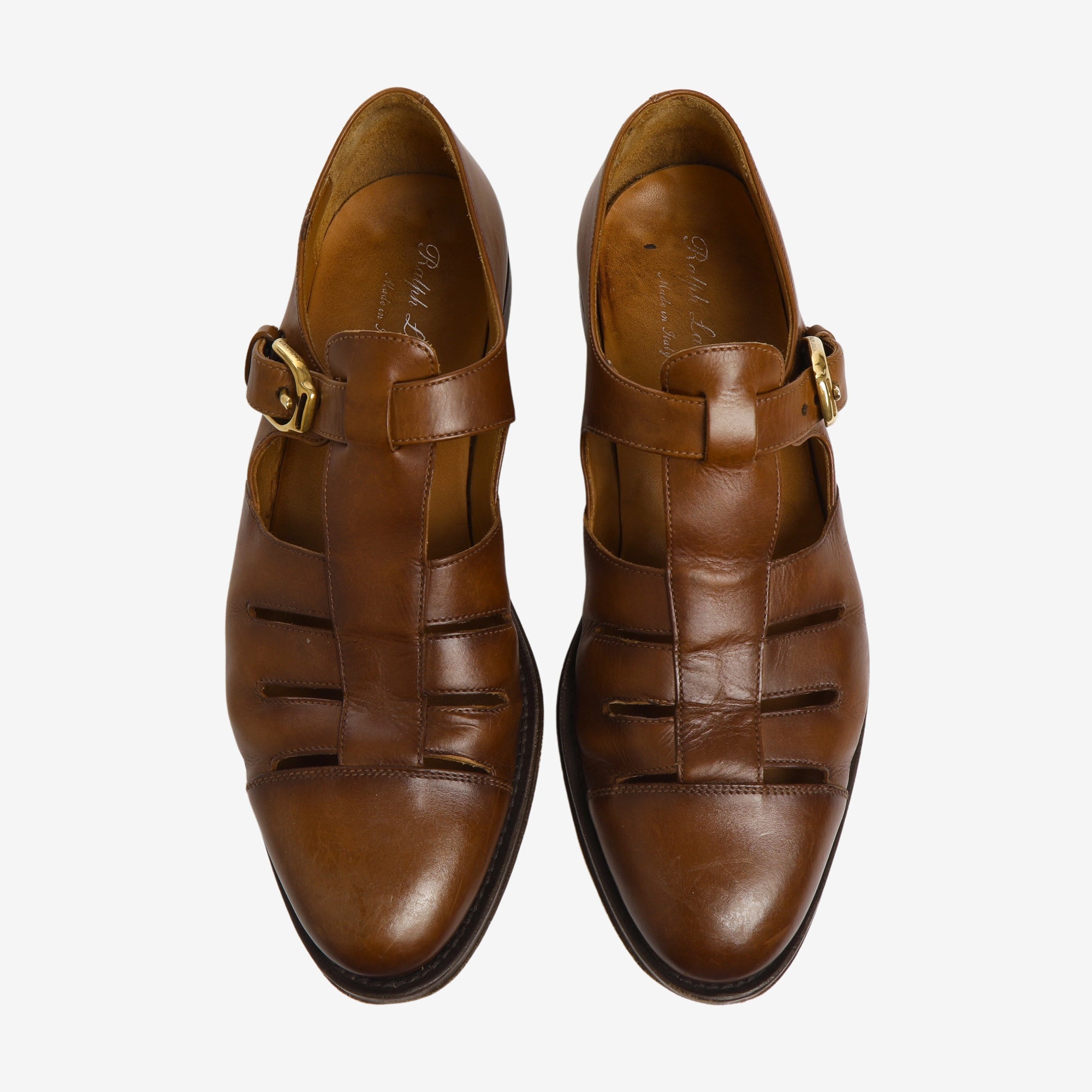 Purple Label Burnished Leather Fisherman Sandal