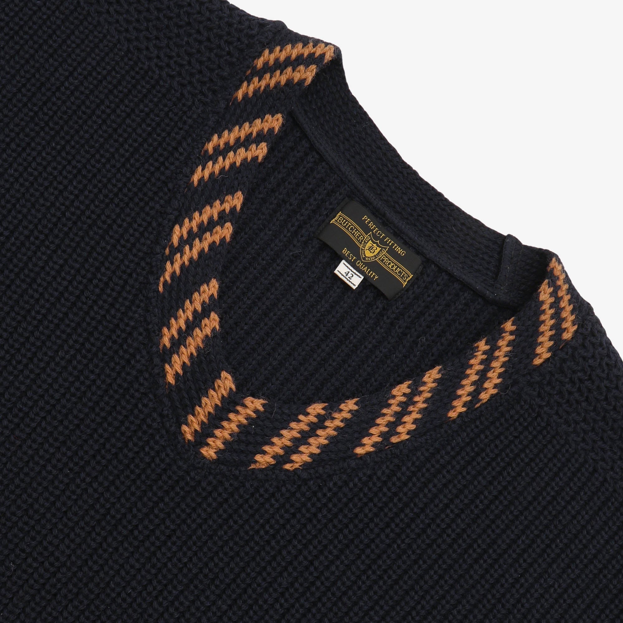 Heavy Gauge Wool V Neck Sweater (Butcher Products)