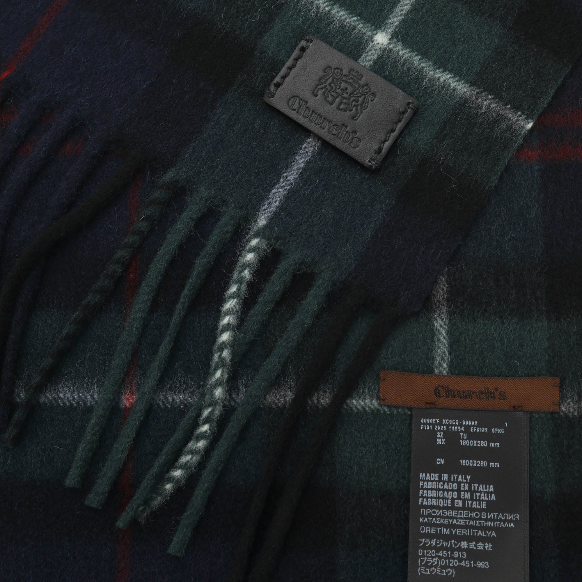 Cashmere Wool Tartan Scarf
