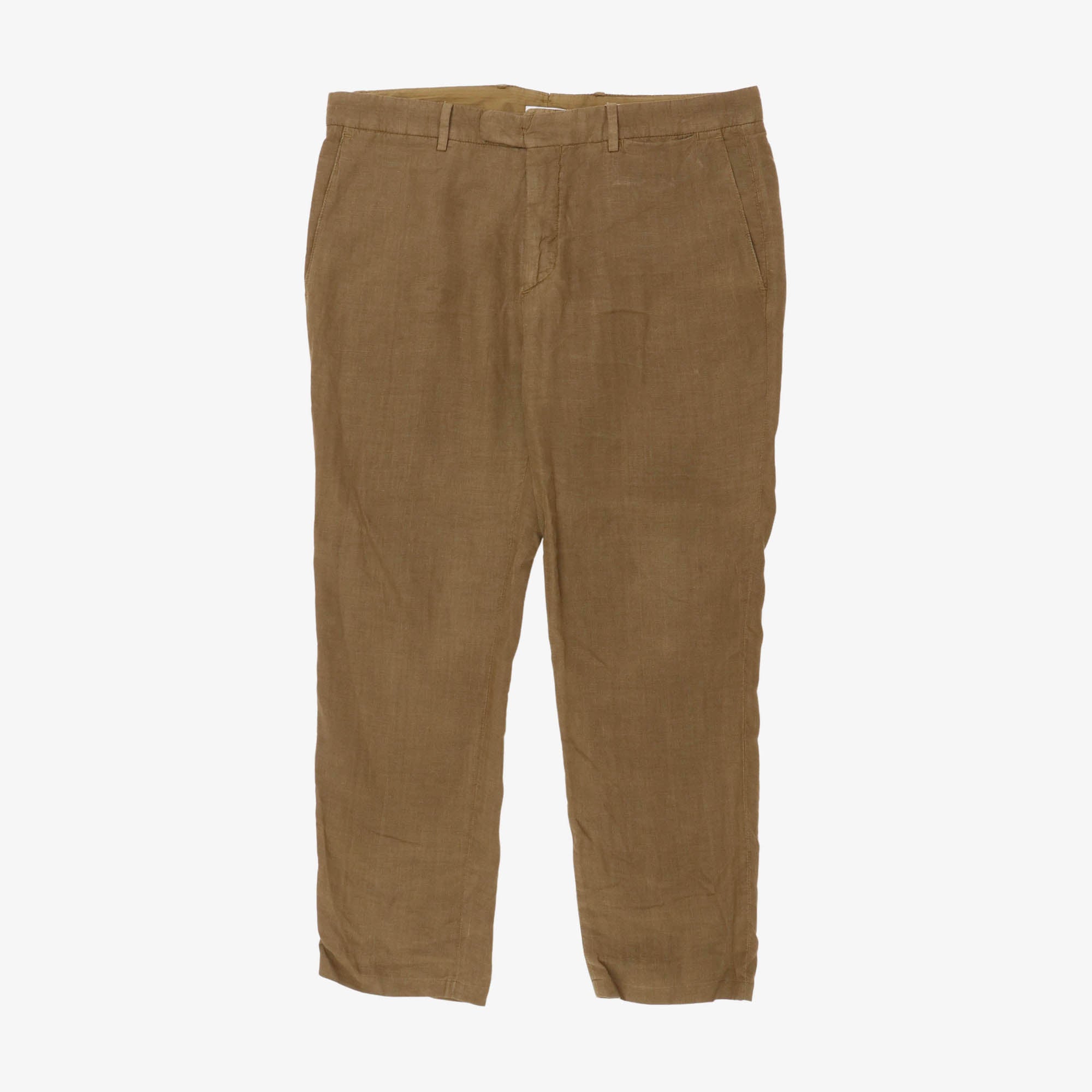 Slim Straight Linen Trousers (37W X 28.5L)