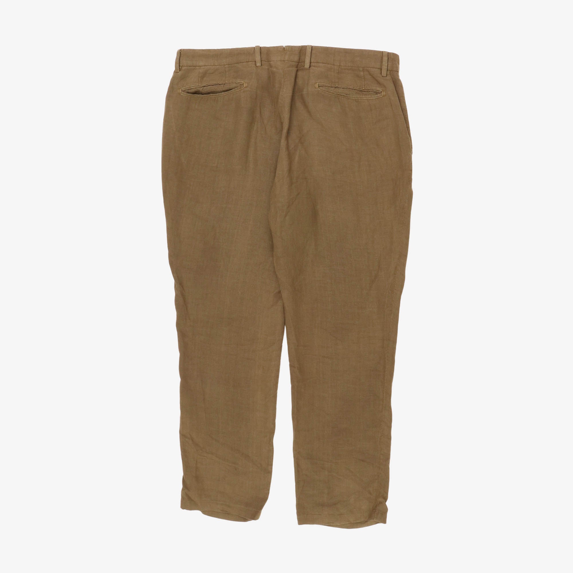 Slim Straight Linen Trousers (37W X 28.5L)